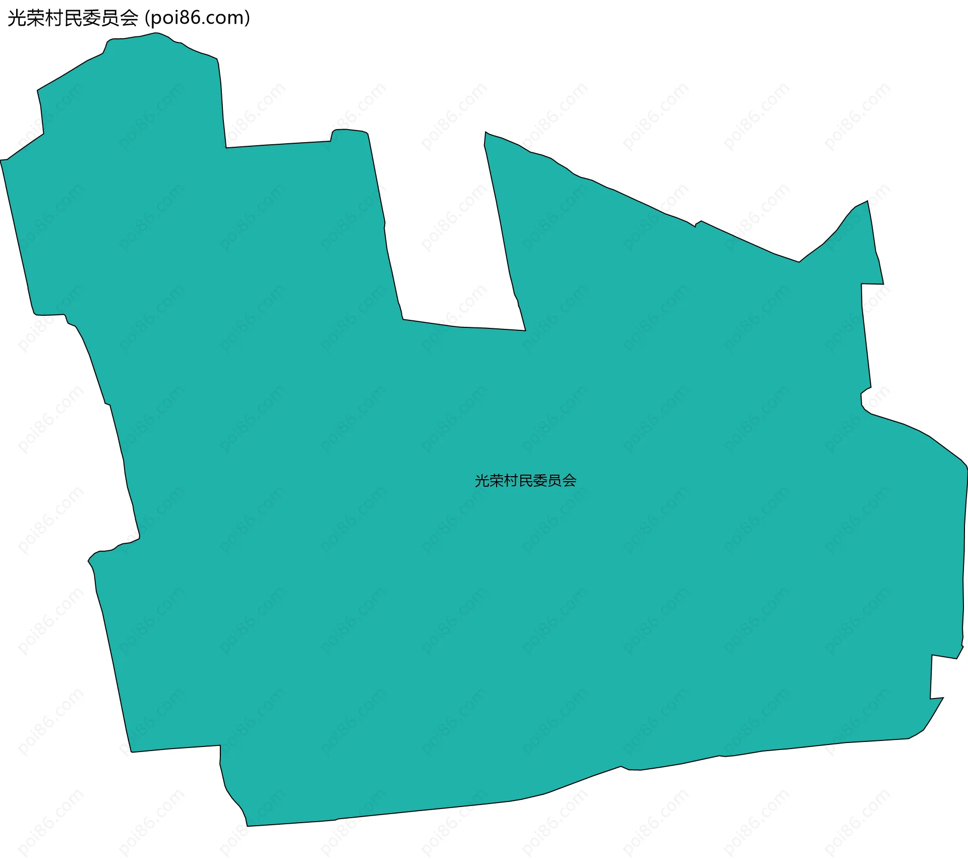 光荣村民委员会边界地图