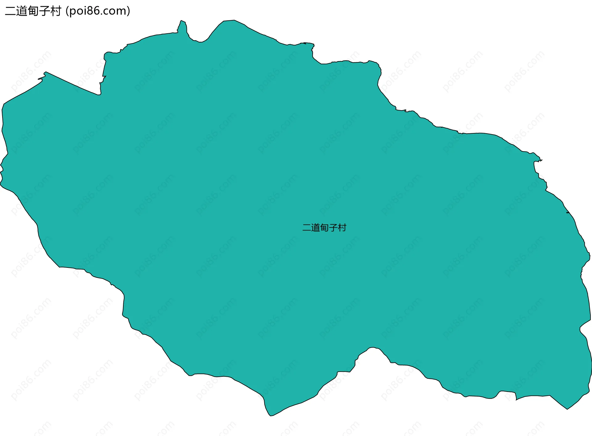 二道甸子村边界地图