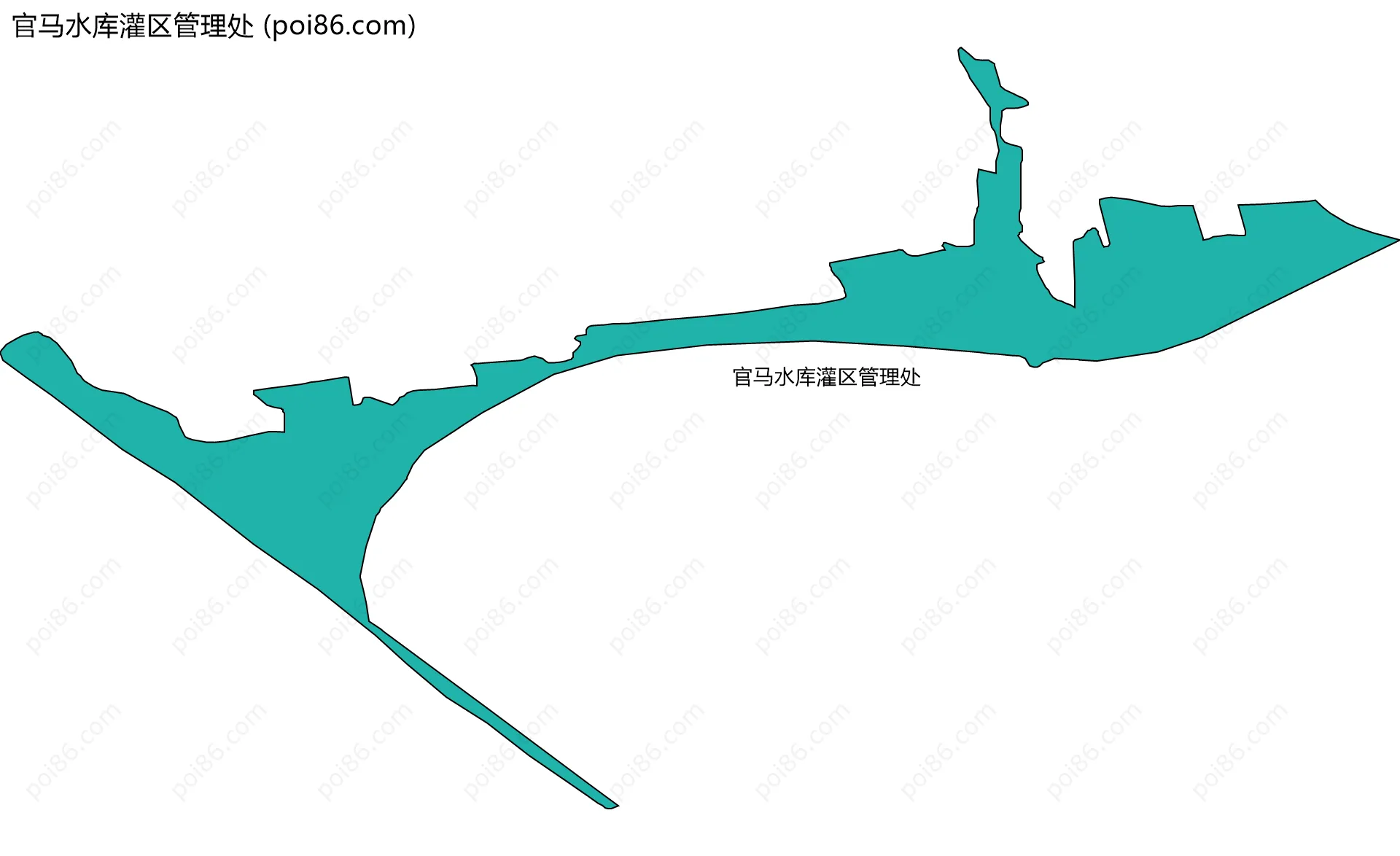官马水库灌区管理处边界地图