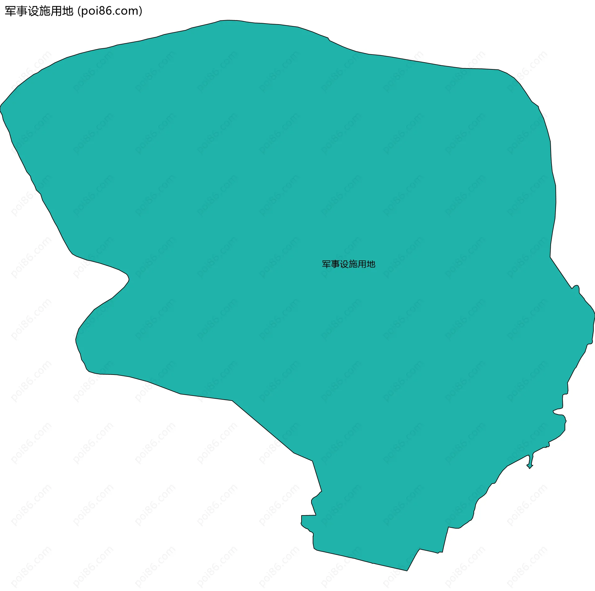 军事设施用地边界地图