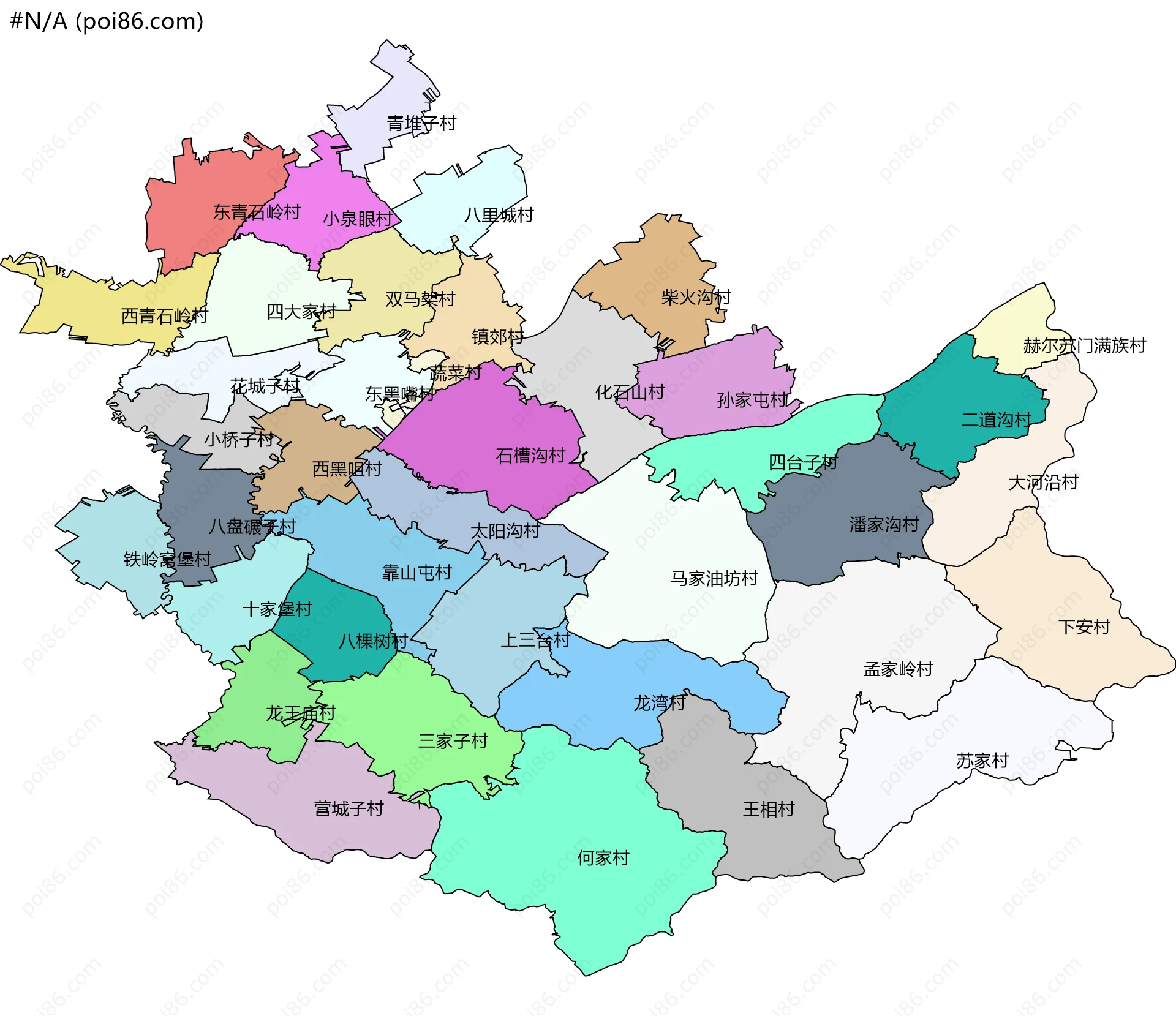 #N/A边界地图(五级行政区划)