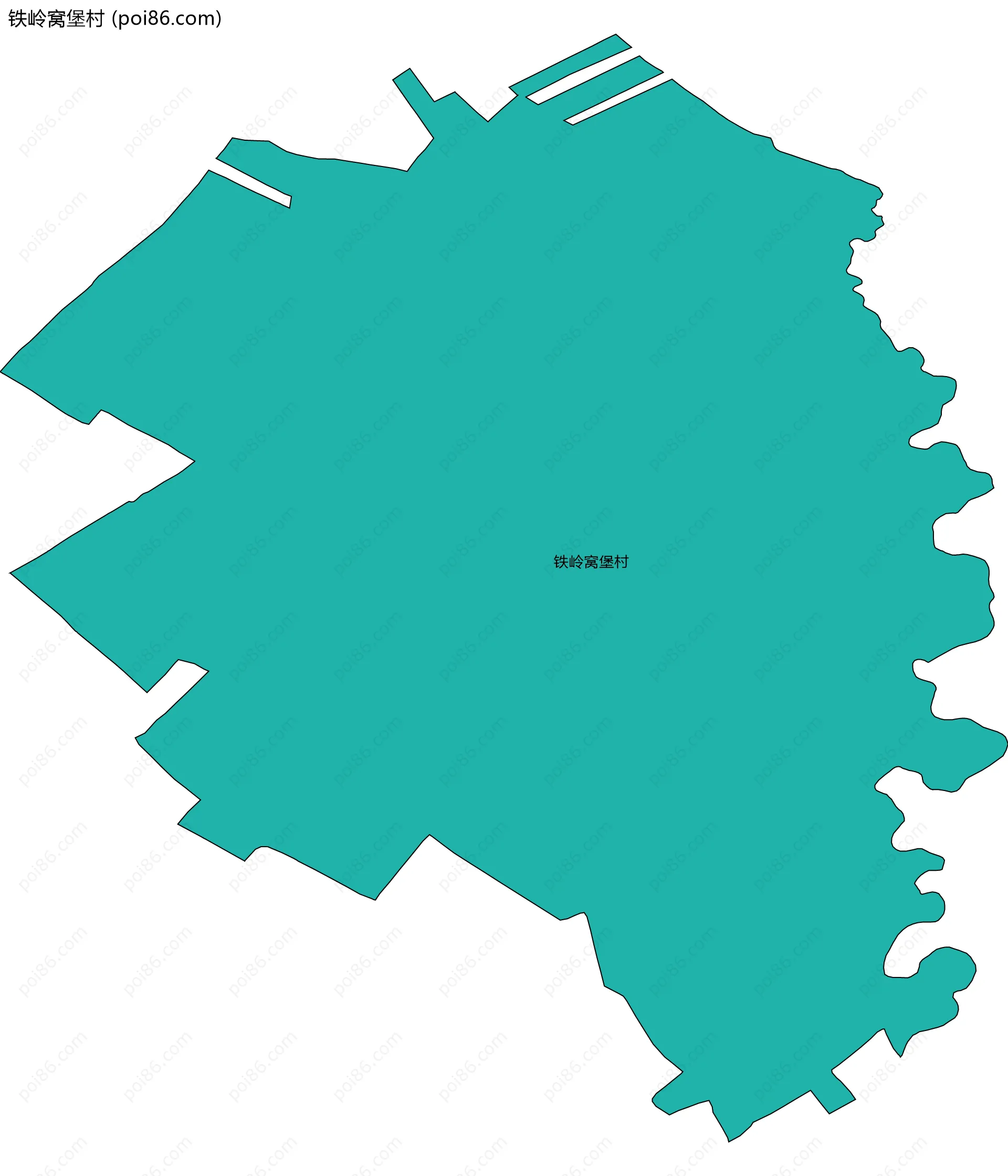 铁岭窝堡村边界地图