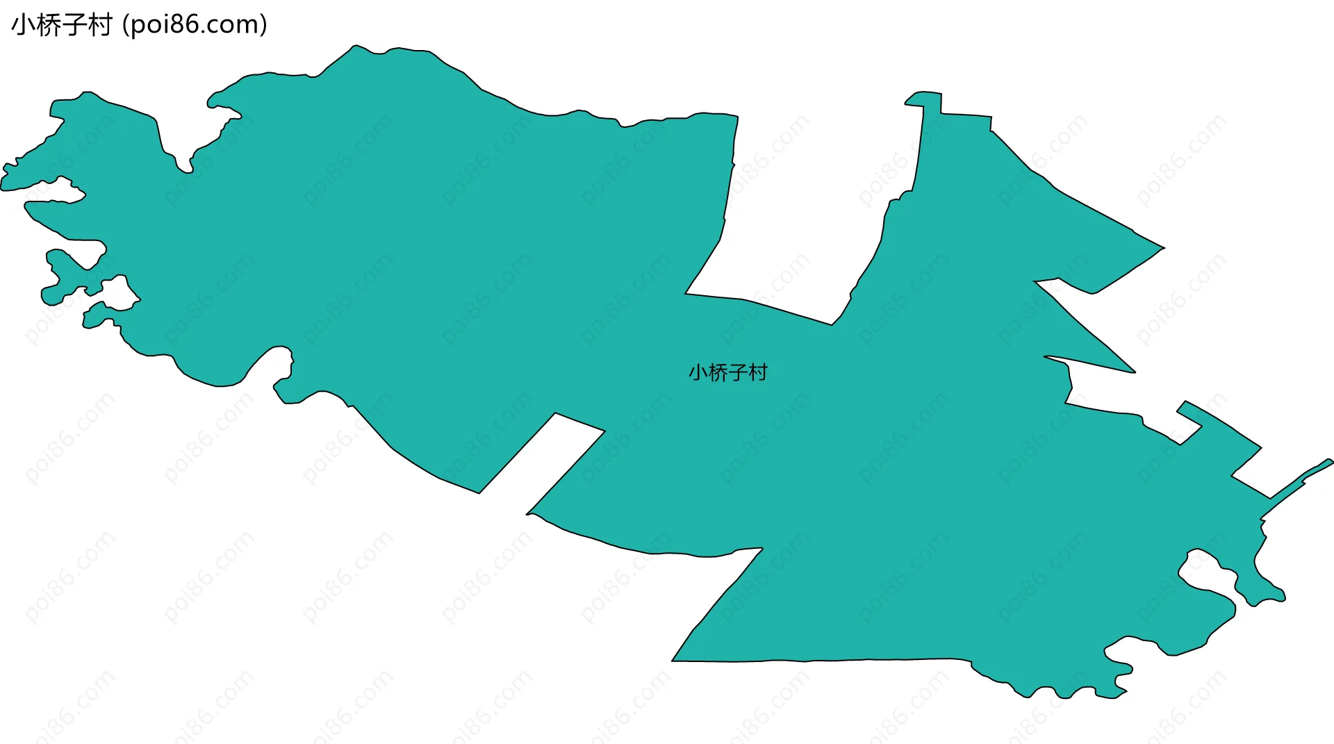 小桥子村边界地图