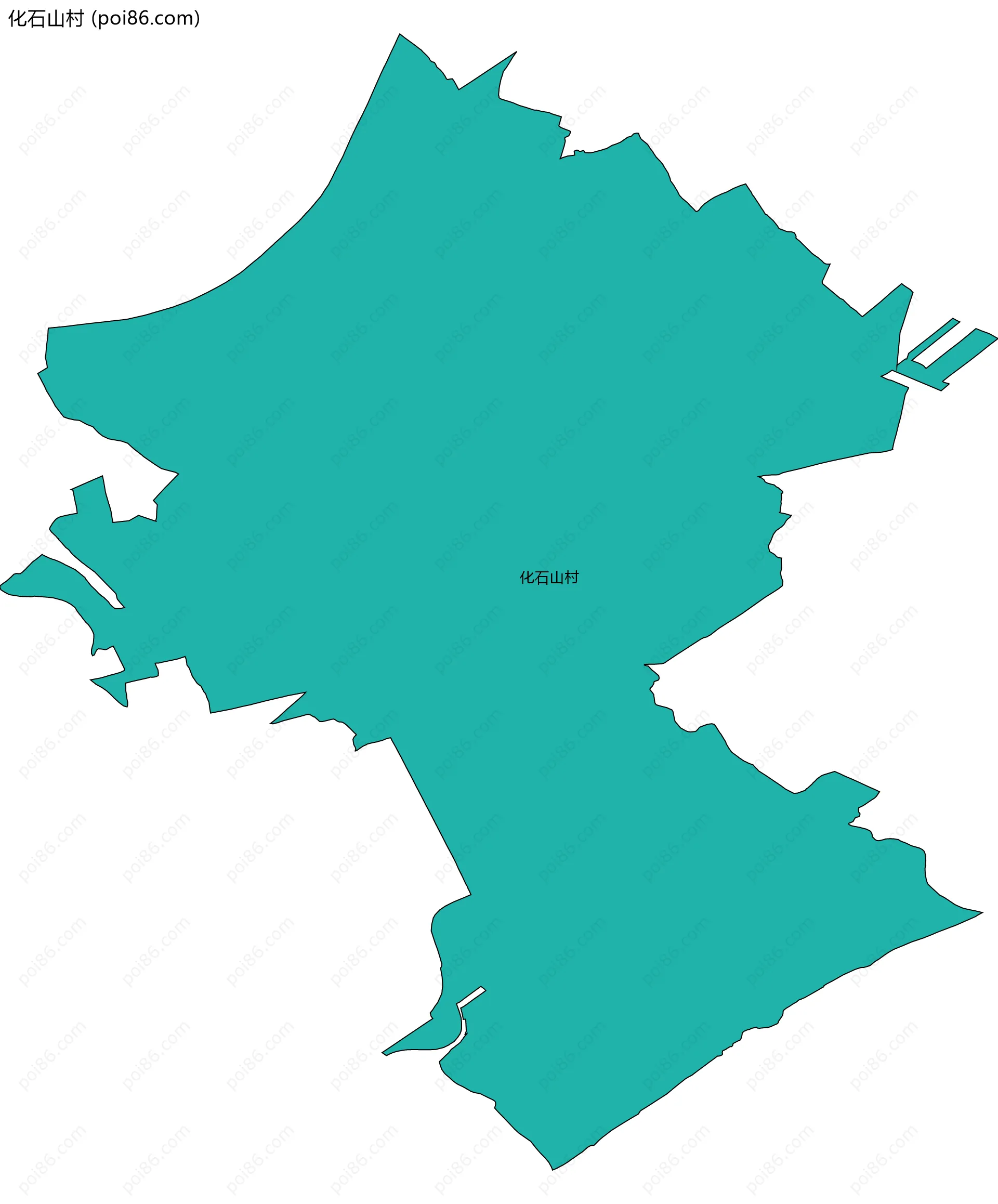 化石山村边界地图