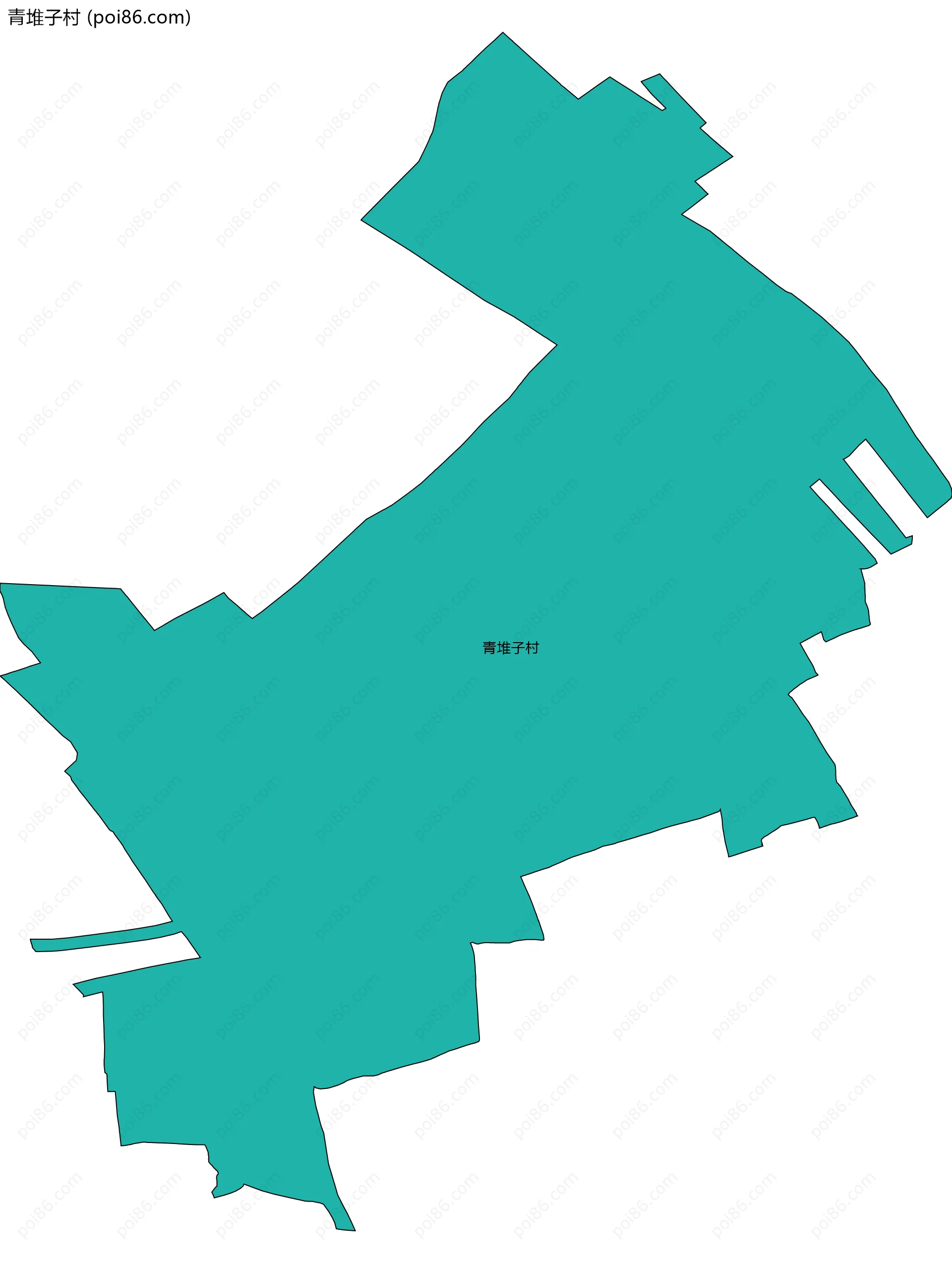 青堆子村边界地图