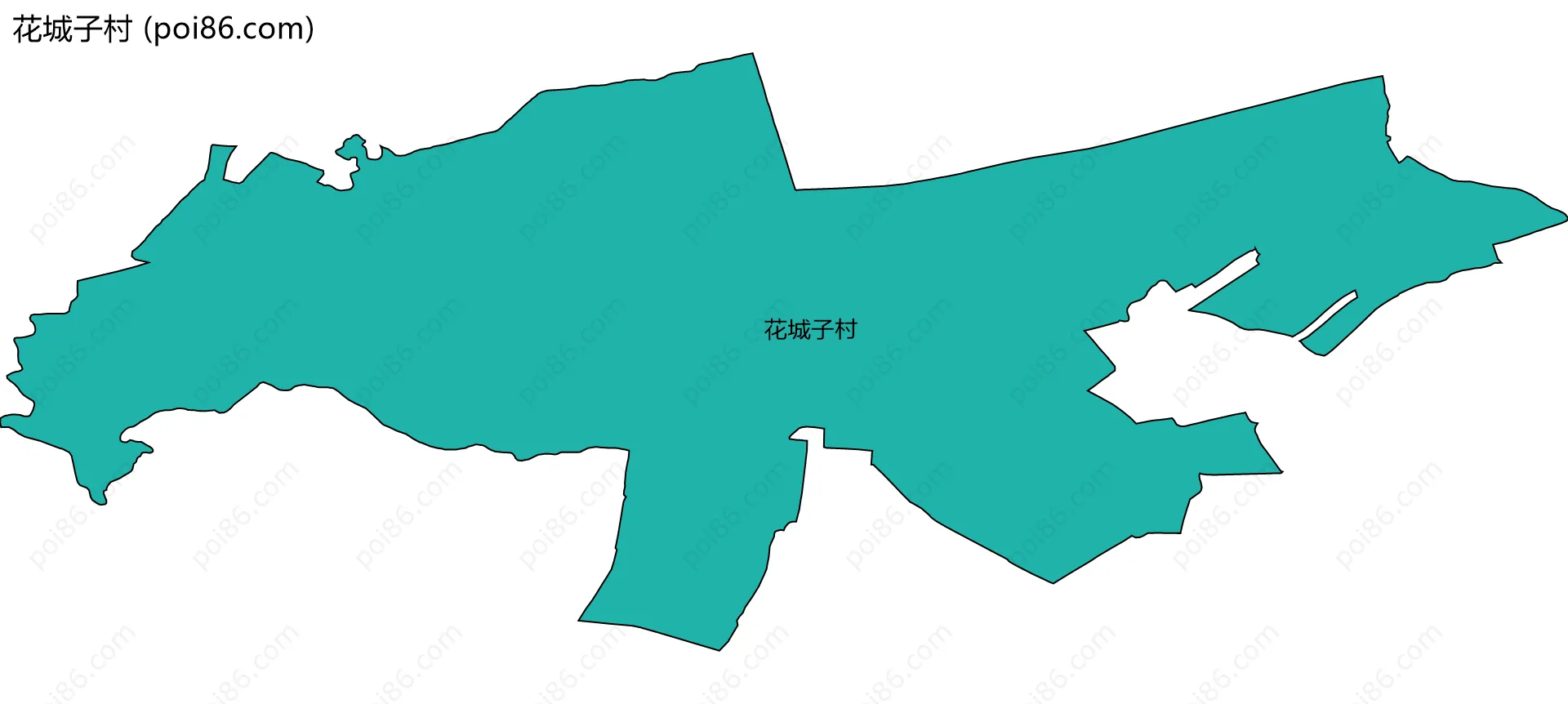 花城子村边界地图