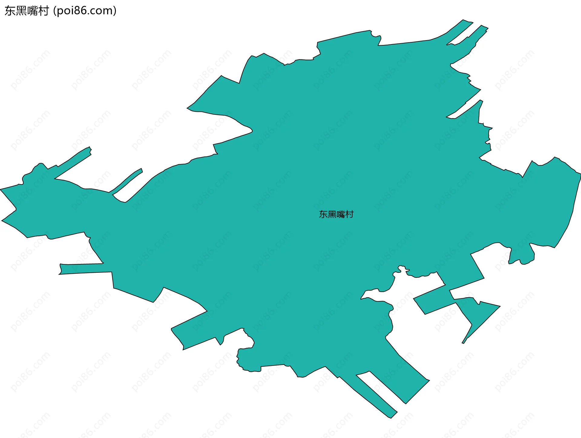 东黑嘴村边界地图