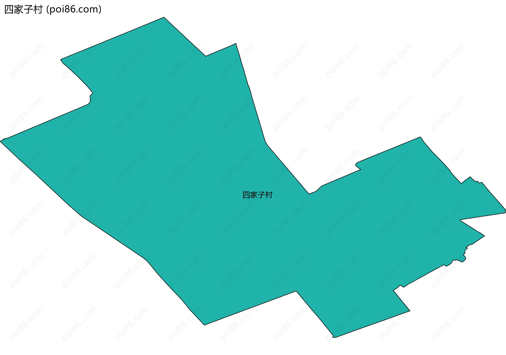 四家子村边界地图