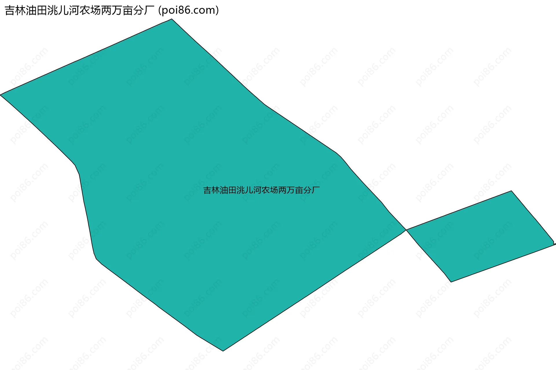 吉林油田洮儿河农场两万亩分厂边界地图