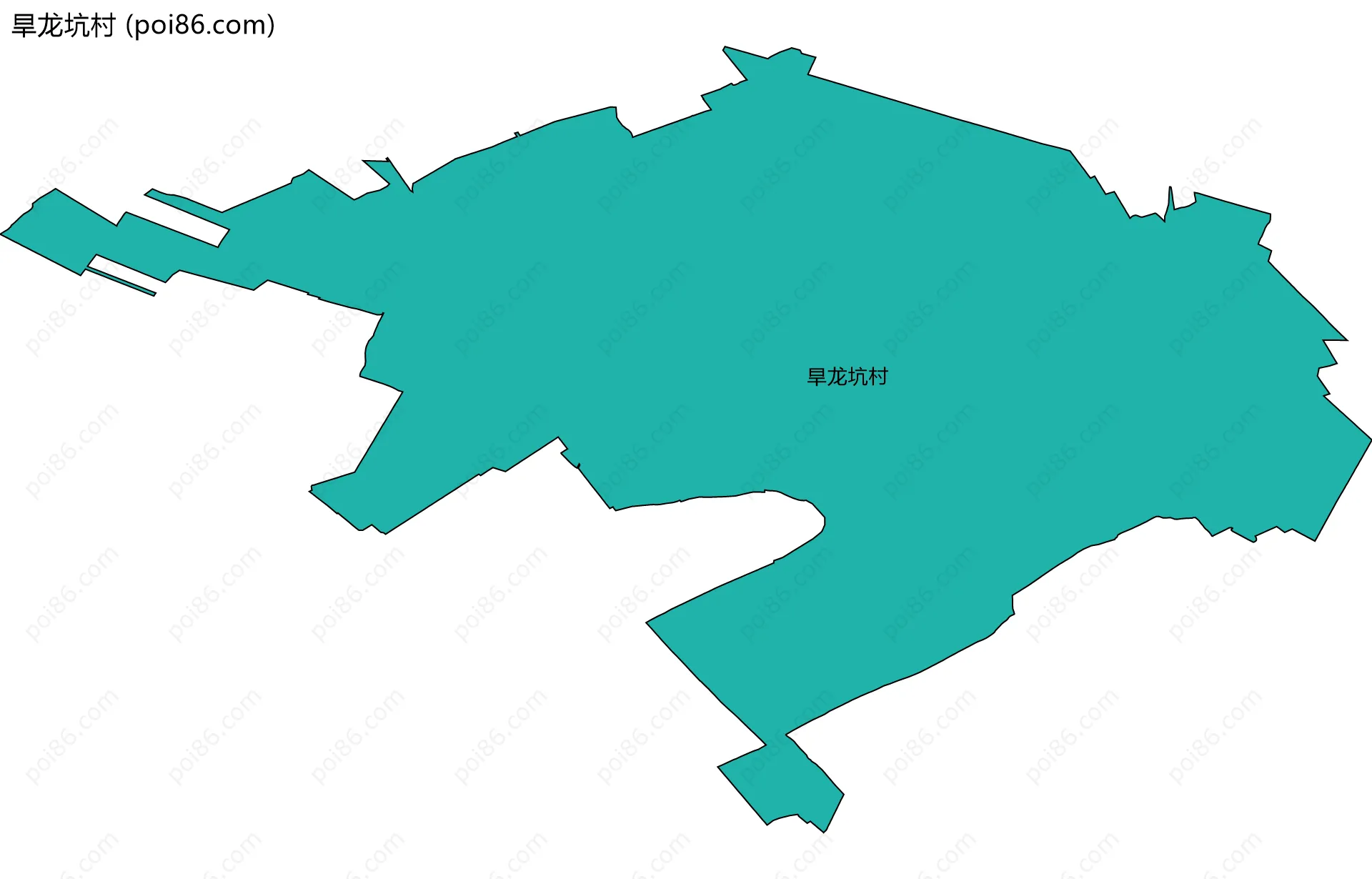 旱龙坑村边界地图