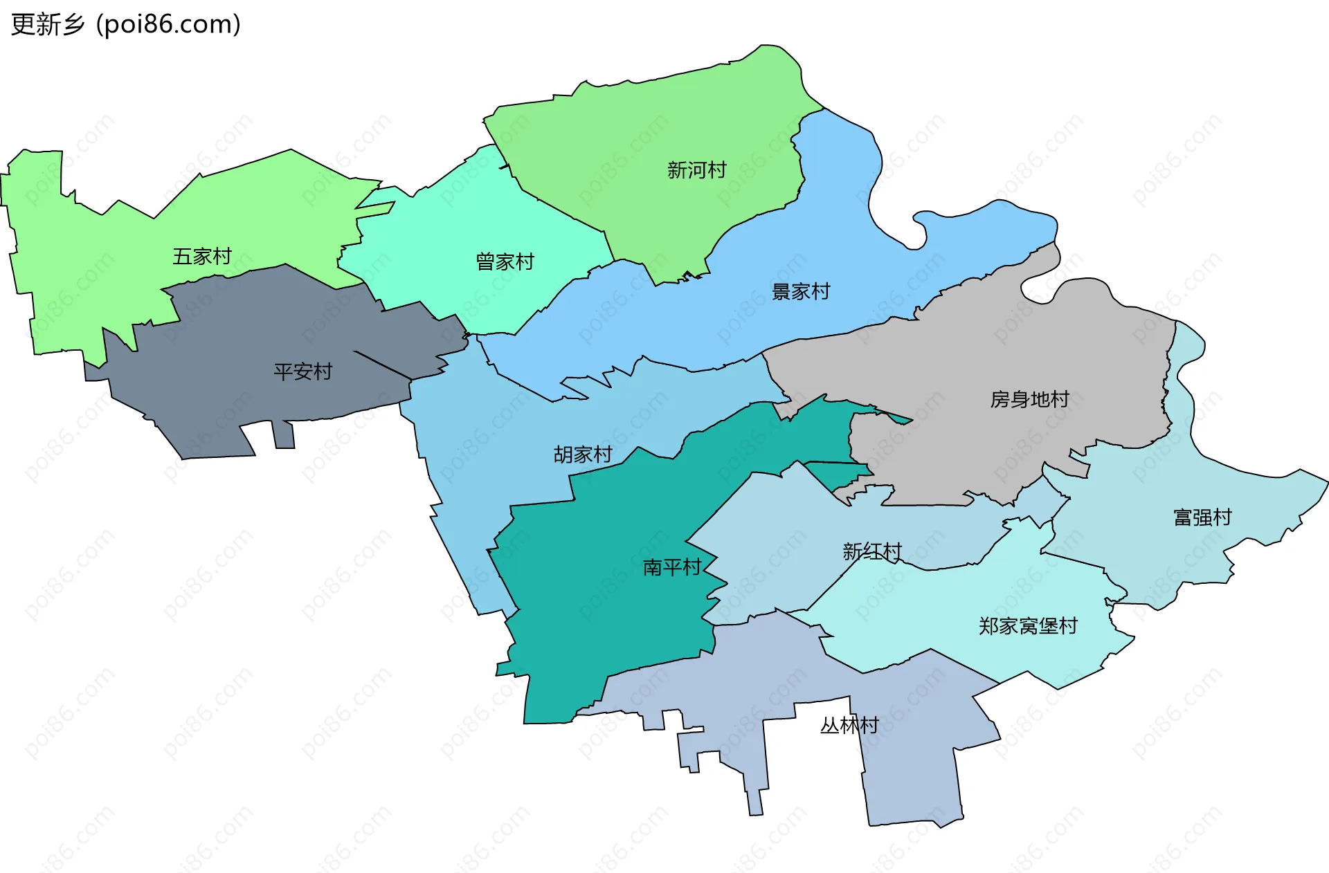 更新乡边界地图(五级行政区划)