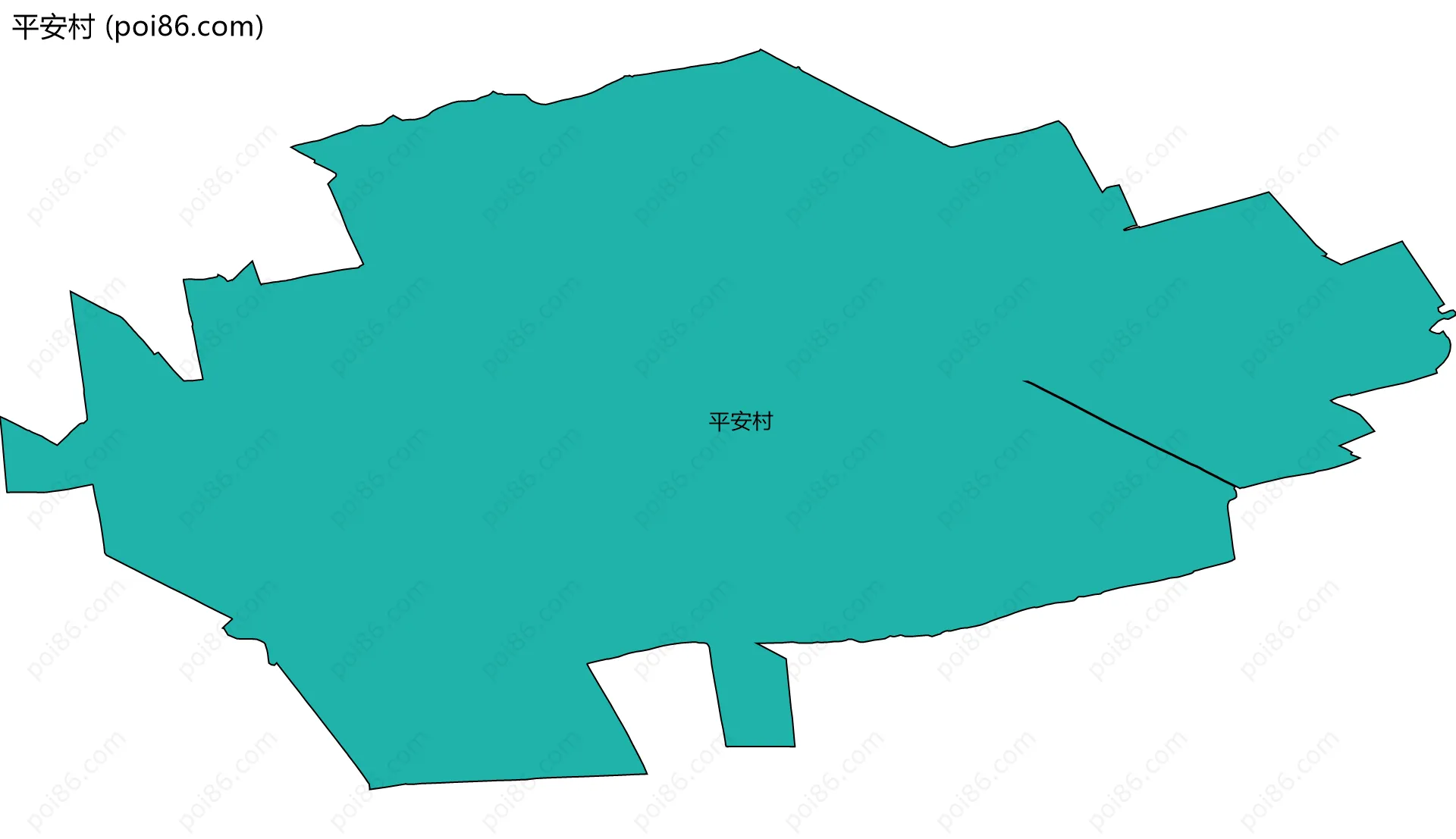 平安村边界地图