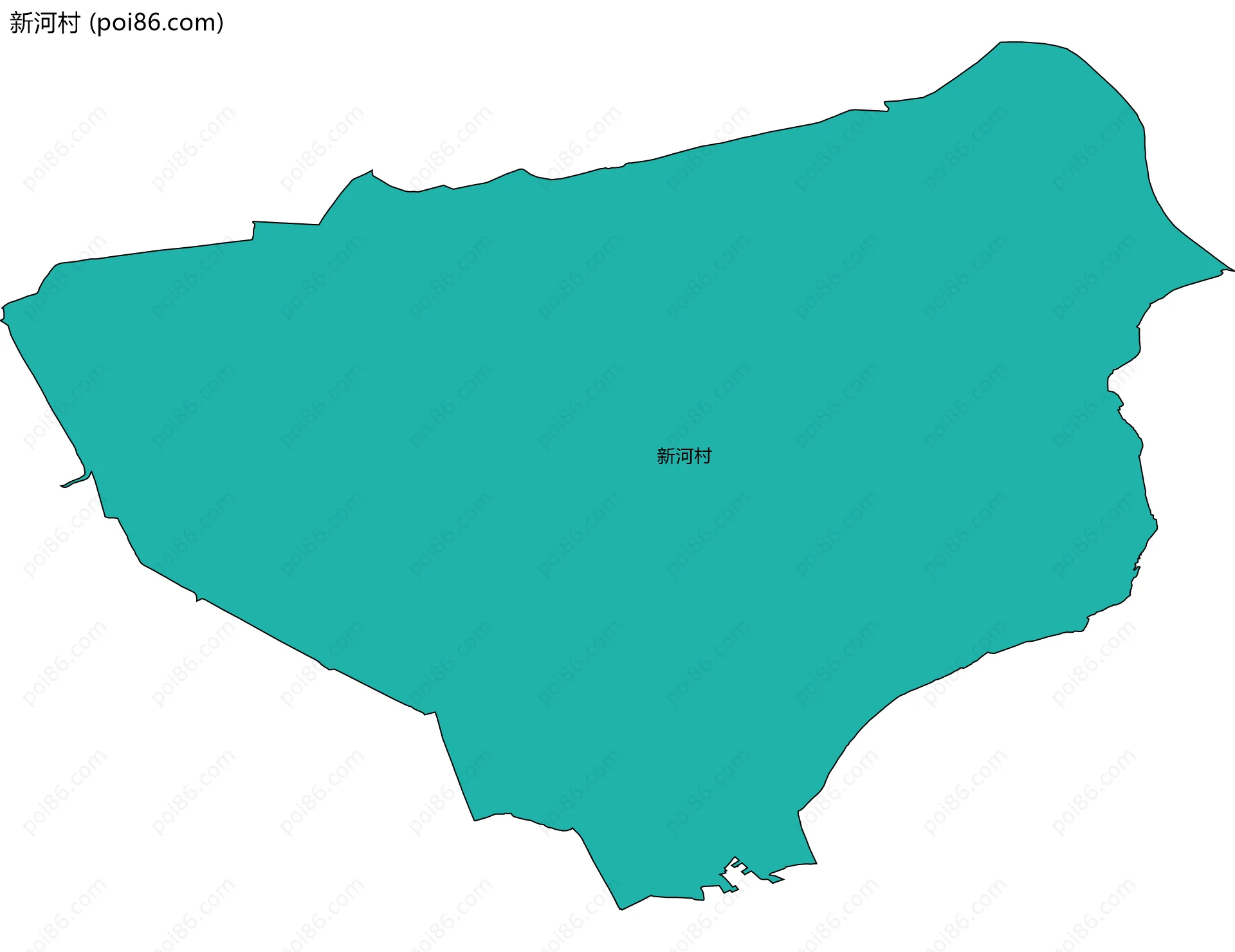 新河村边界地图