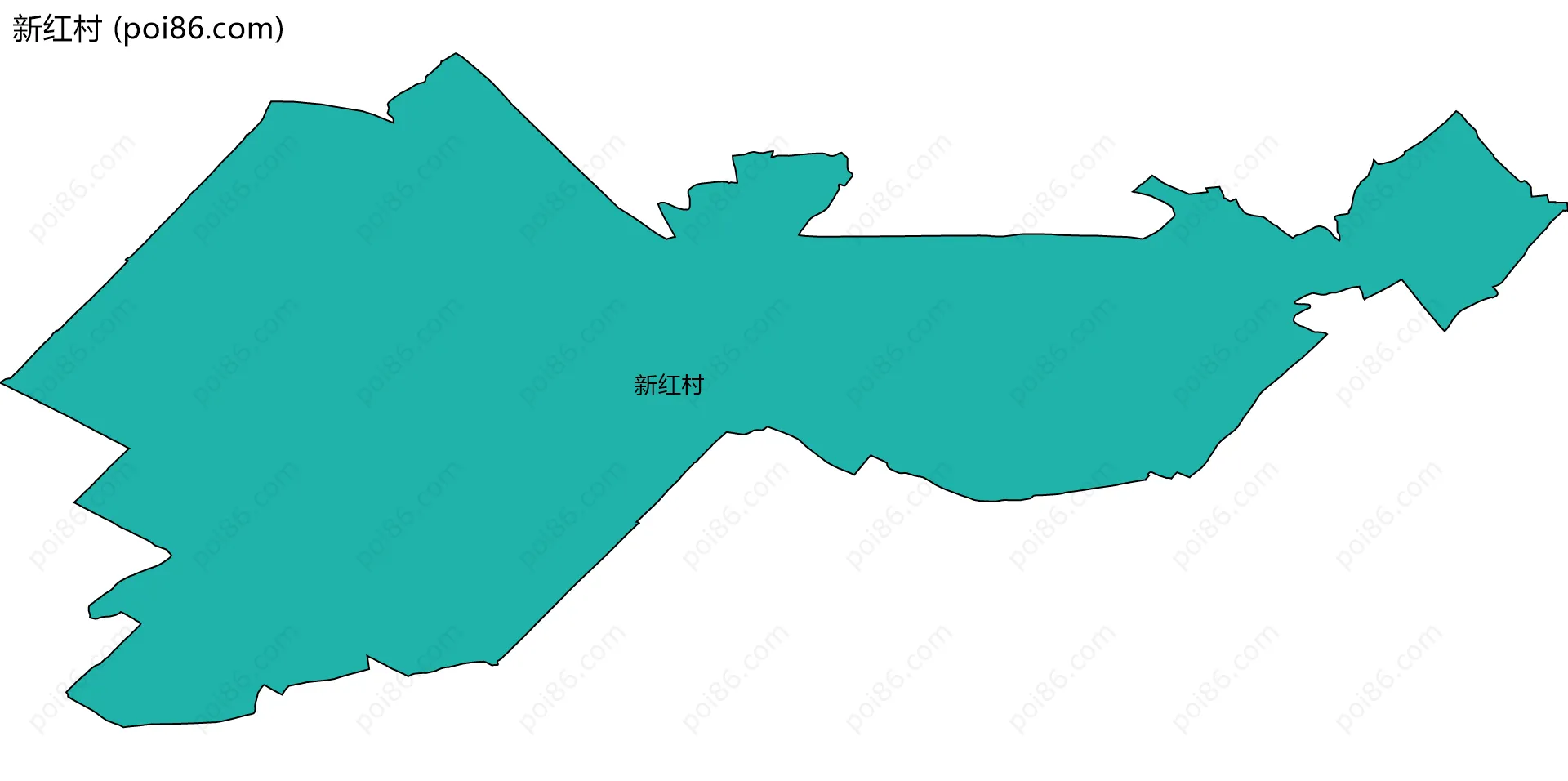 新红村边界地图