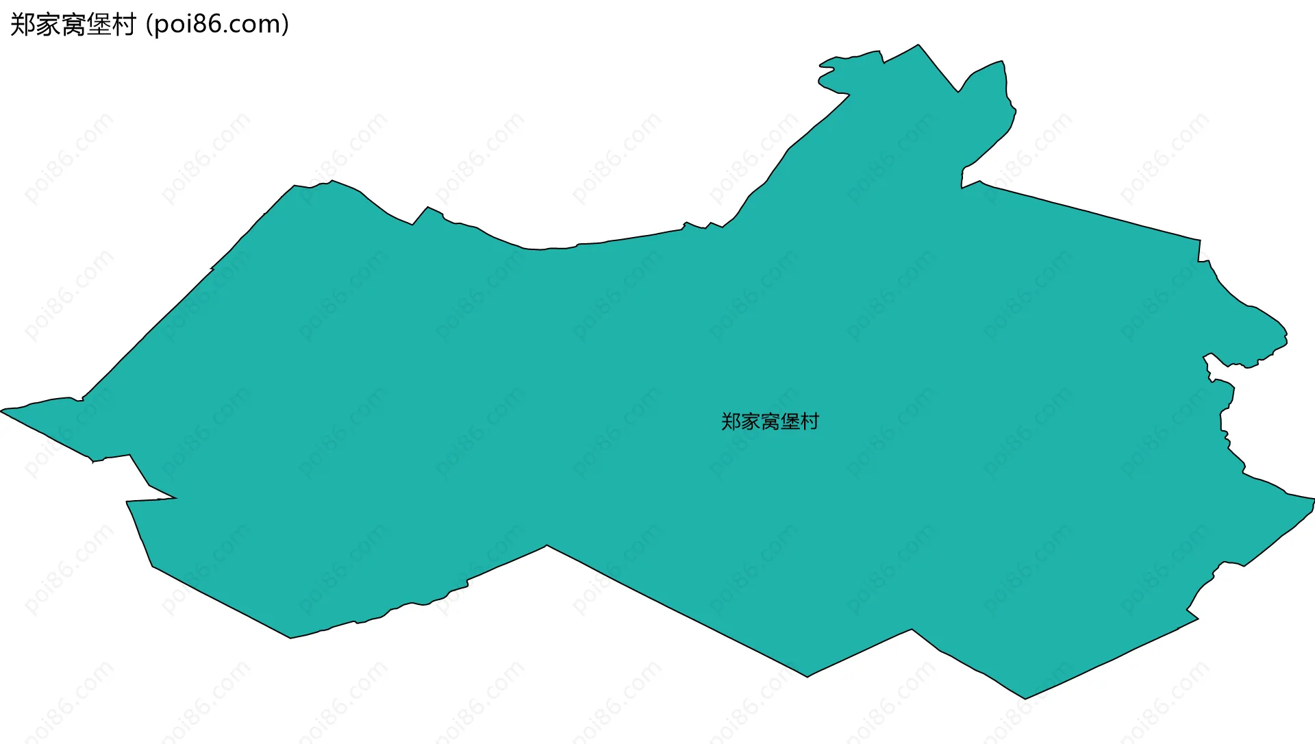 郑家窝堡村边界地图