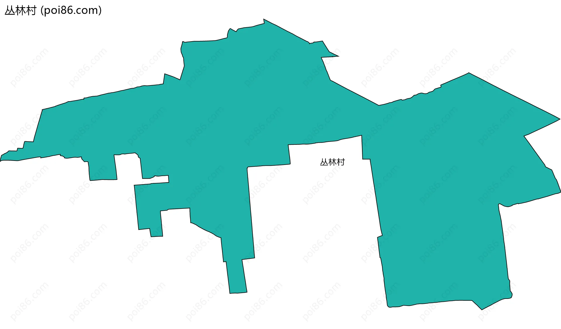 丛林村边界地图