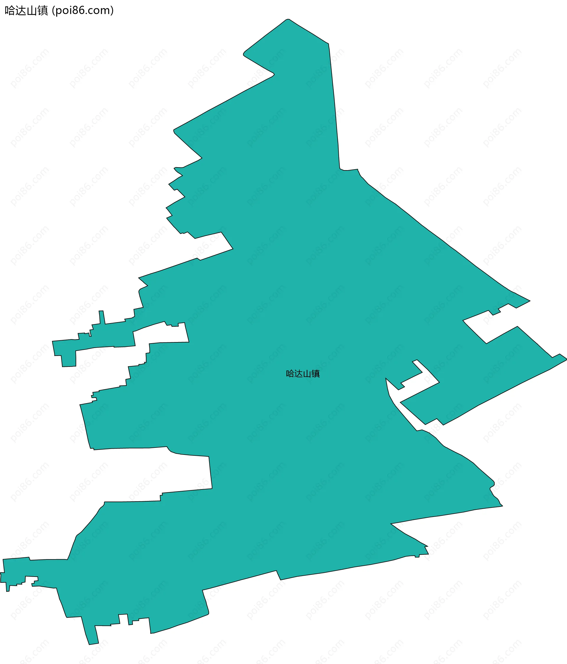 哈达山镇边界地图