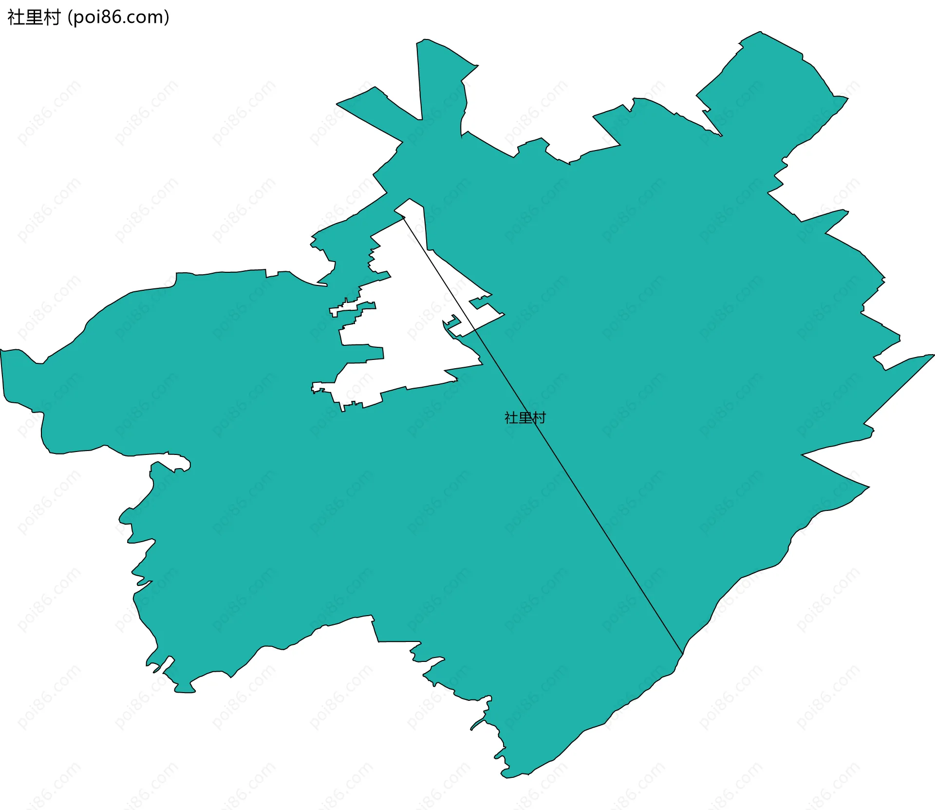 社里村边界地图