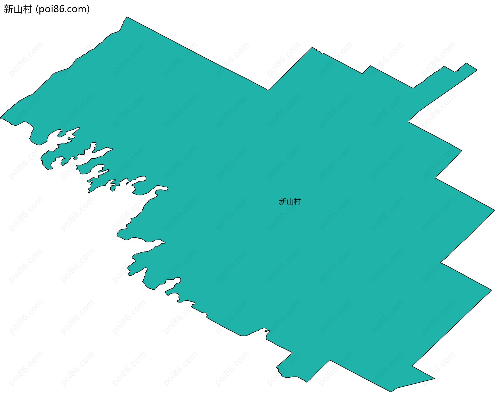 新山村边界地图