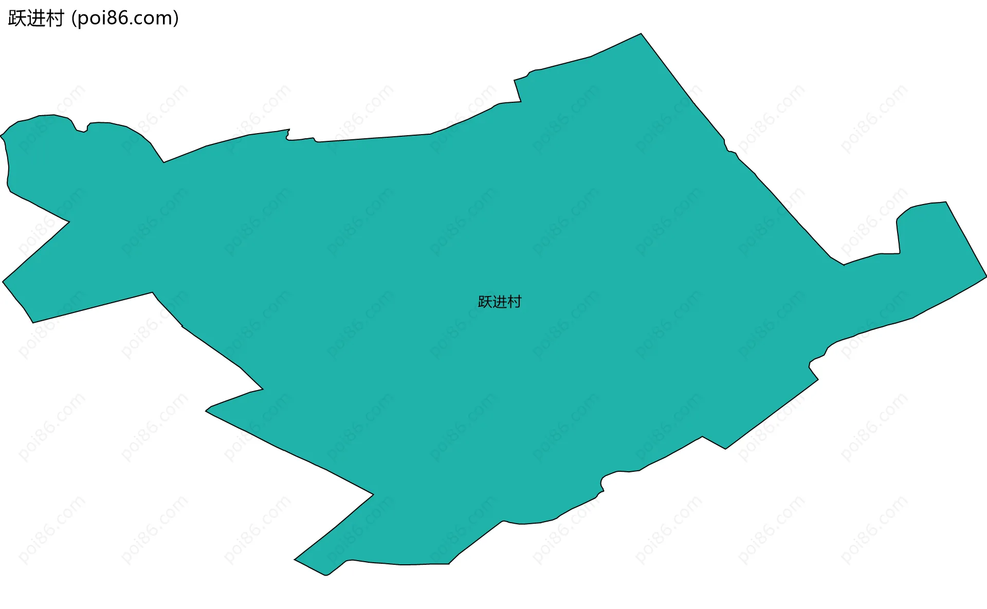 跃进村边界地图