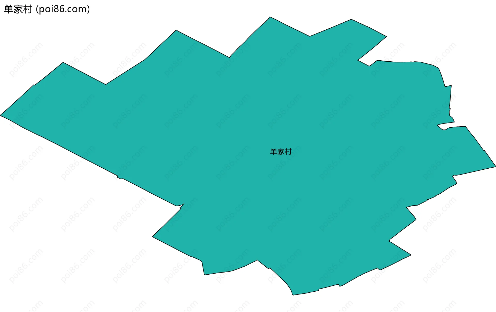 单家村边界地图