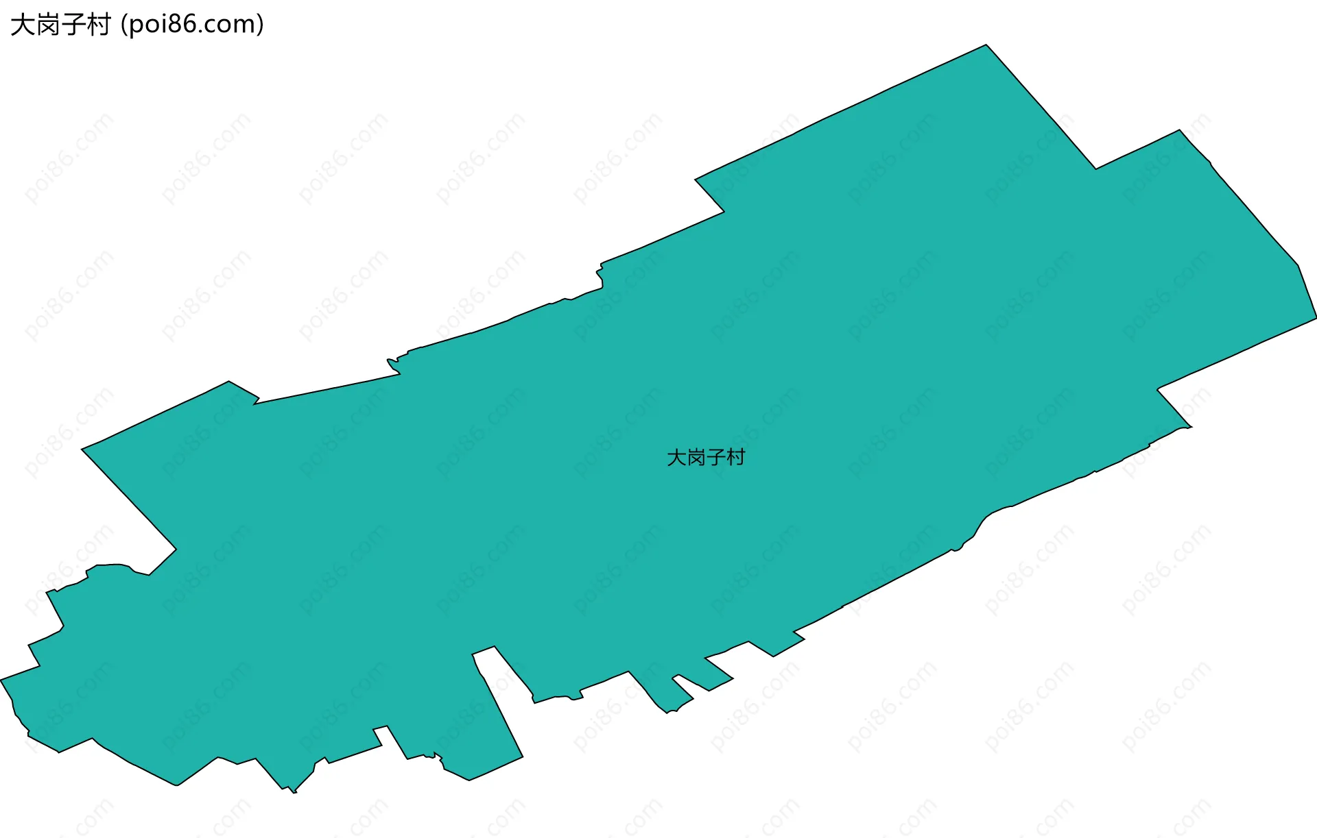 大岗子村边界地图