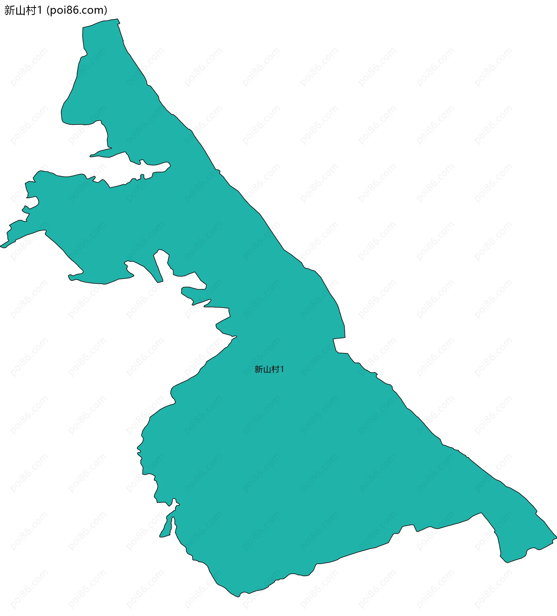 新山村1边界地图