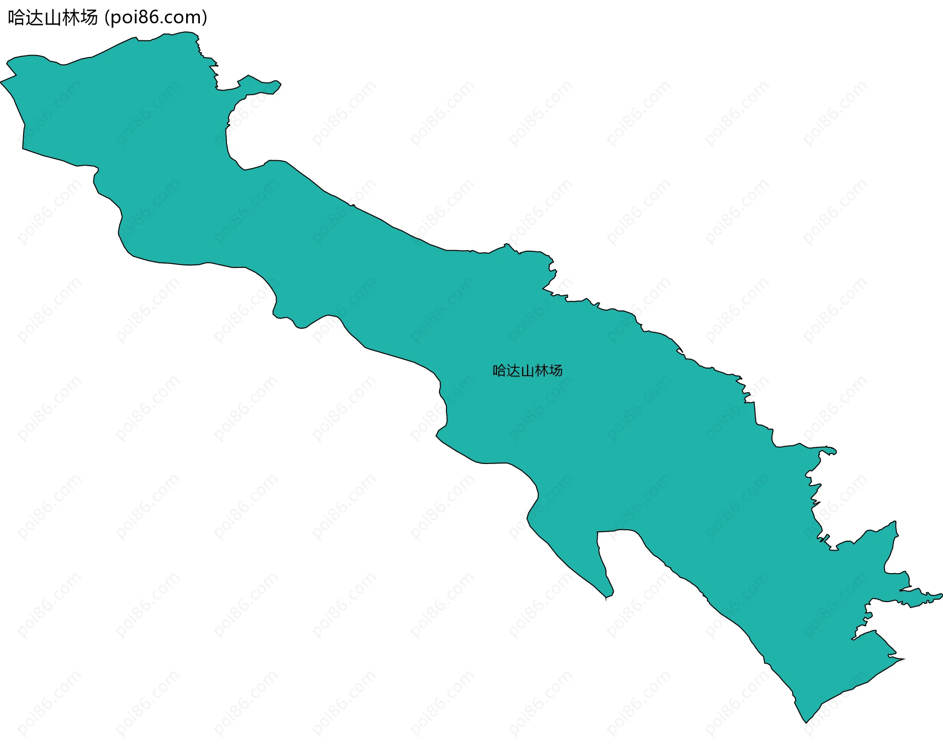 哈达山林场边界地图
