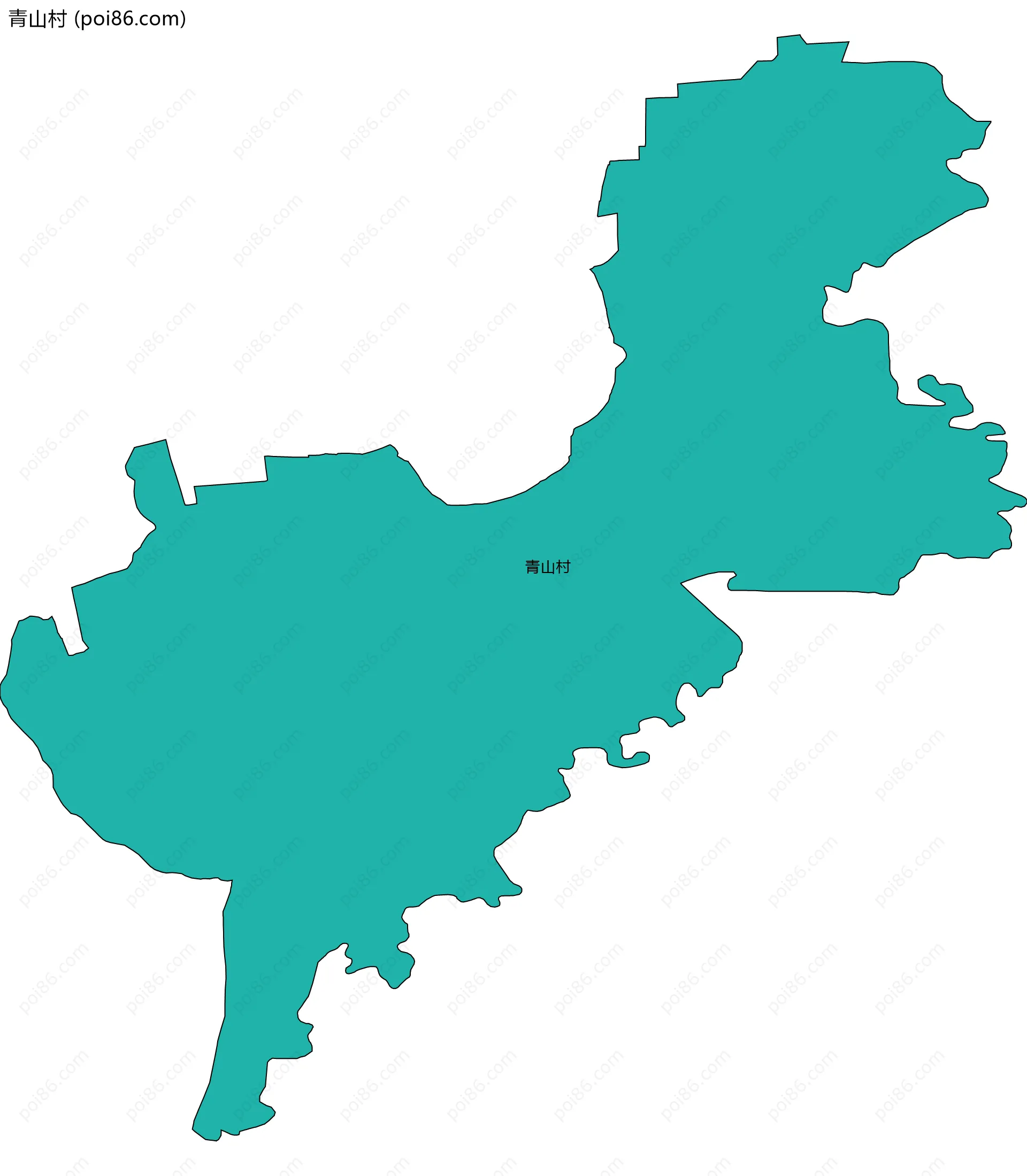 青山村边界地图