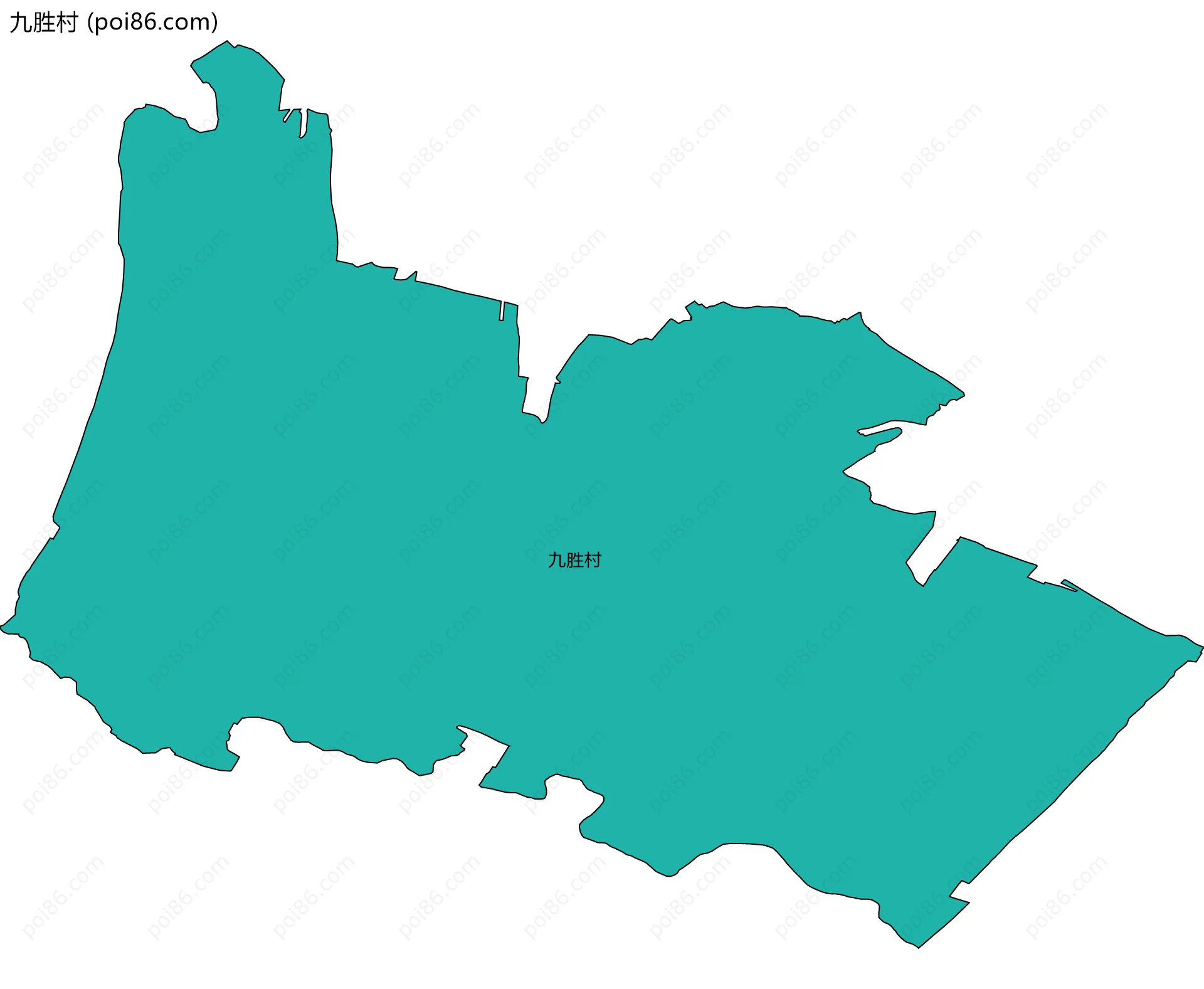 九胜村边界地图