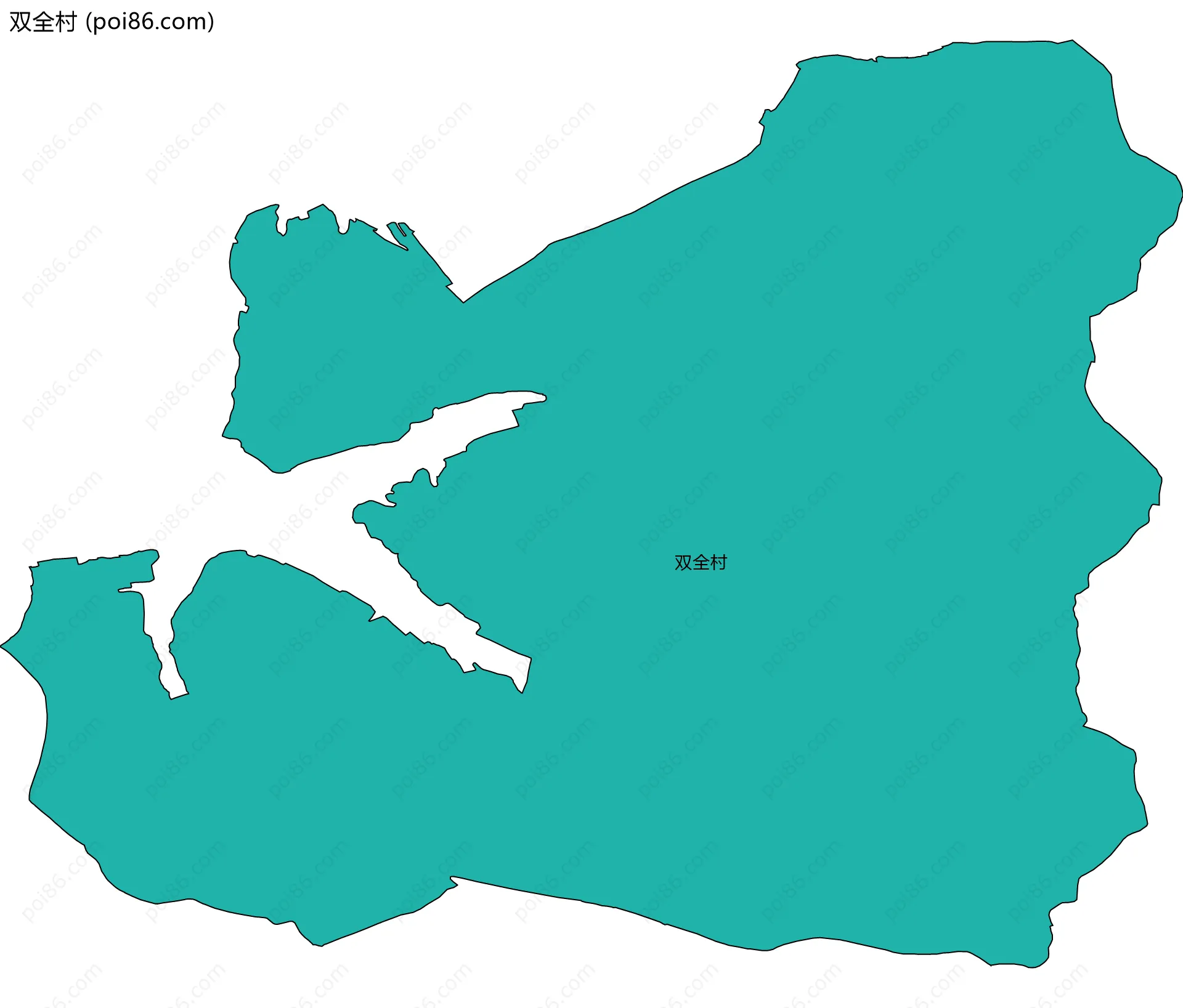 双全村边界地图