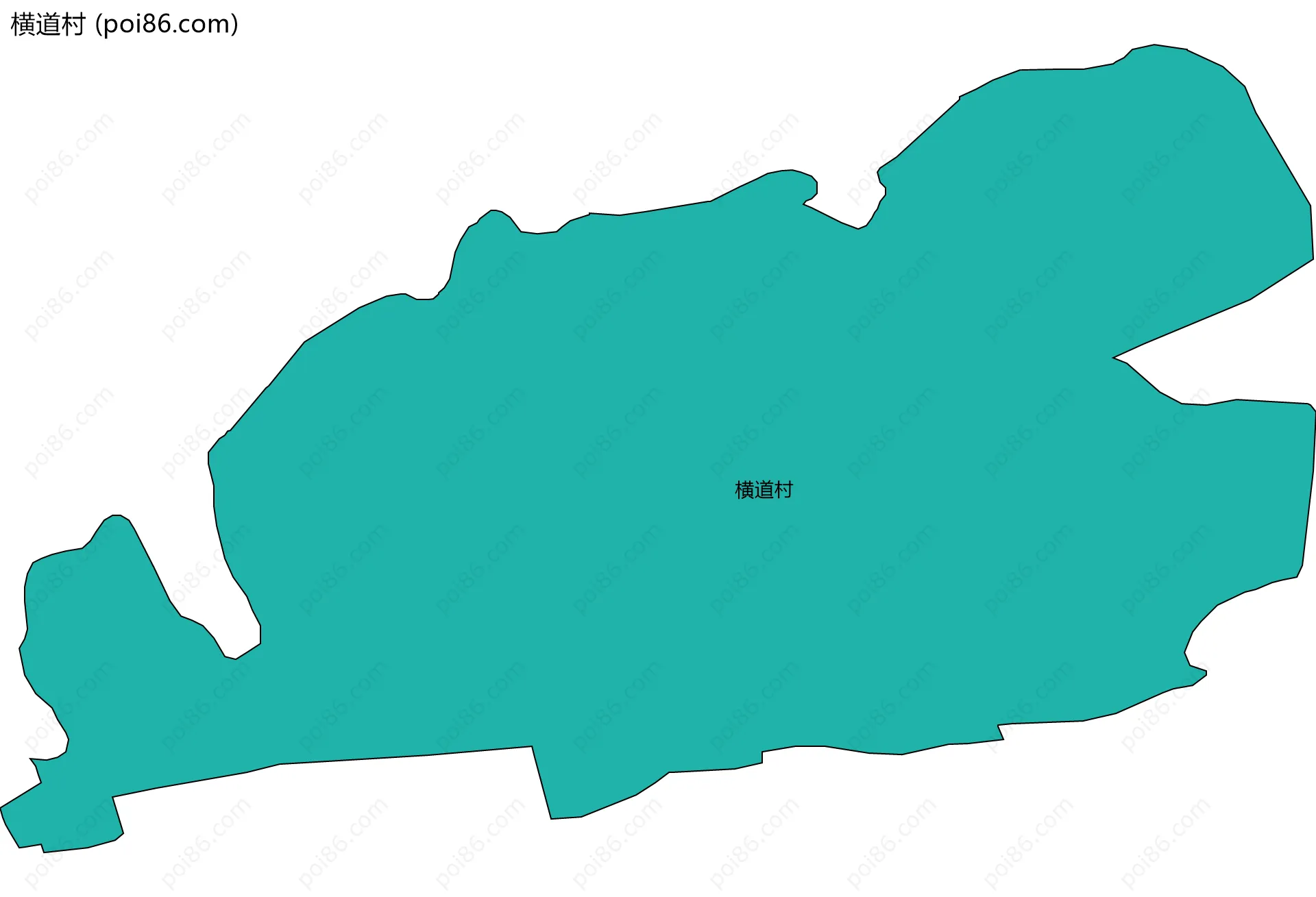 横道村边界地图