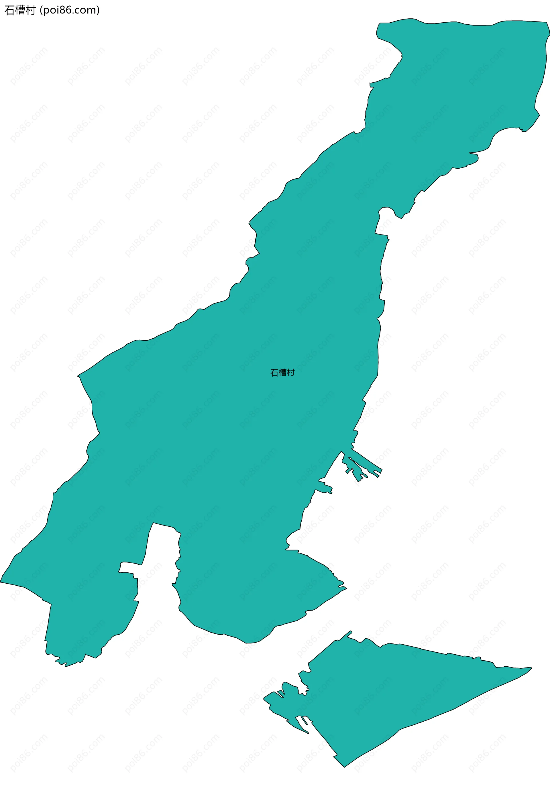 石槽村边界地图