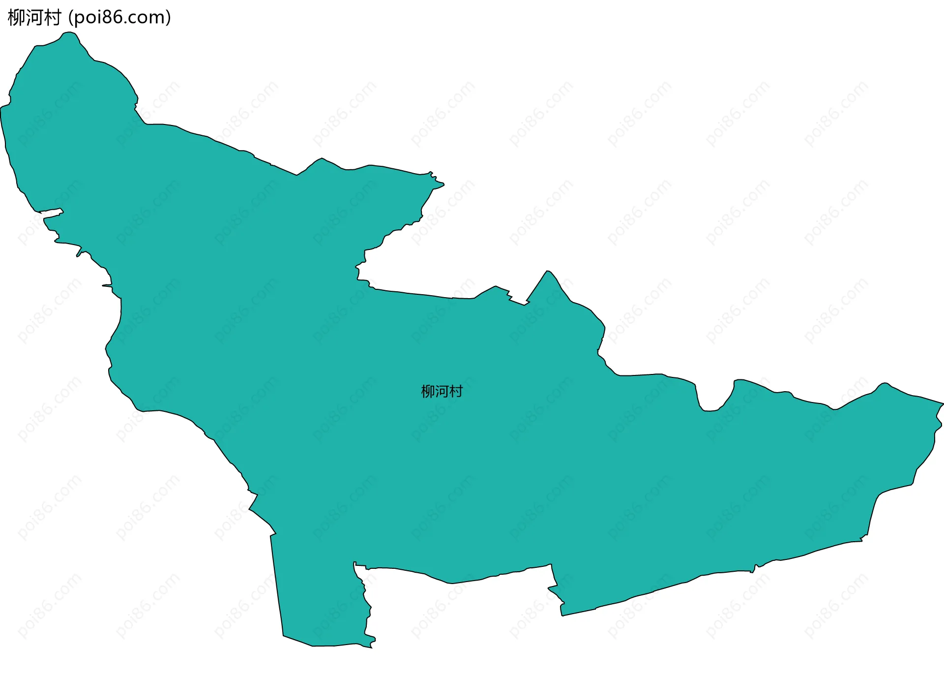 柳河村边界地图