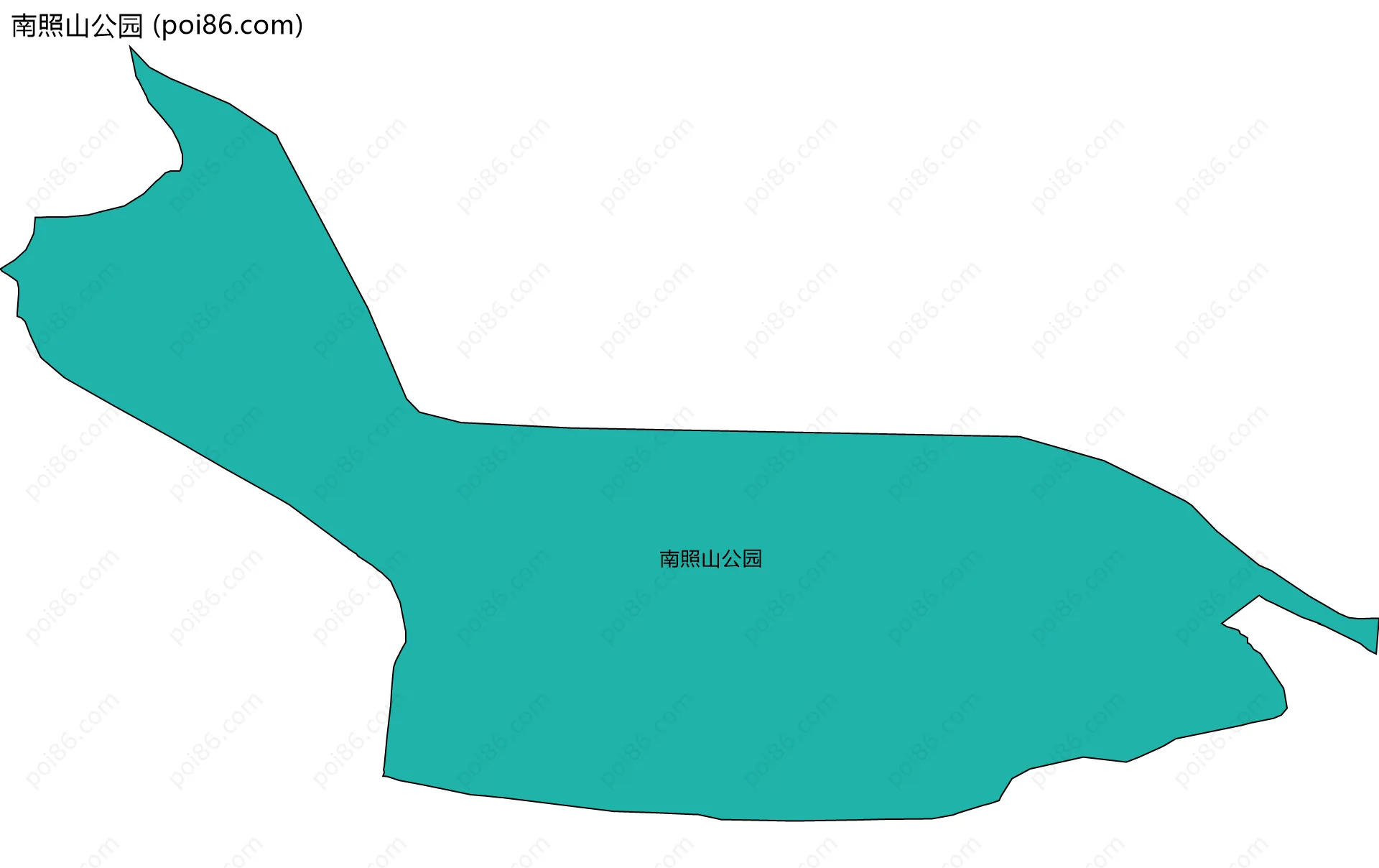南照山公园边界地图