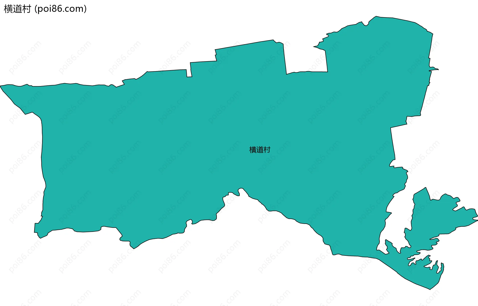 横道村边界地图