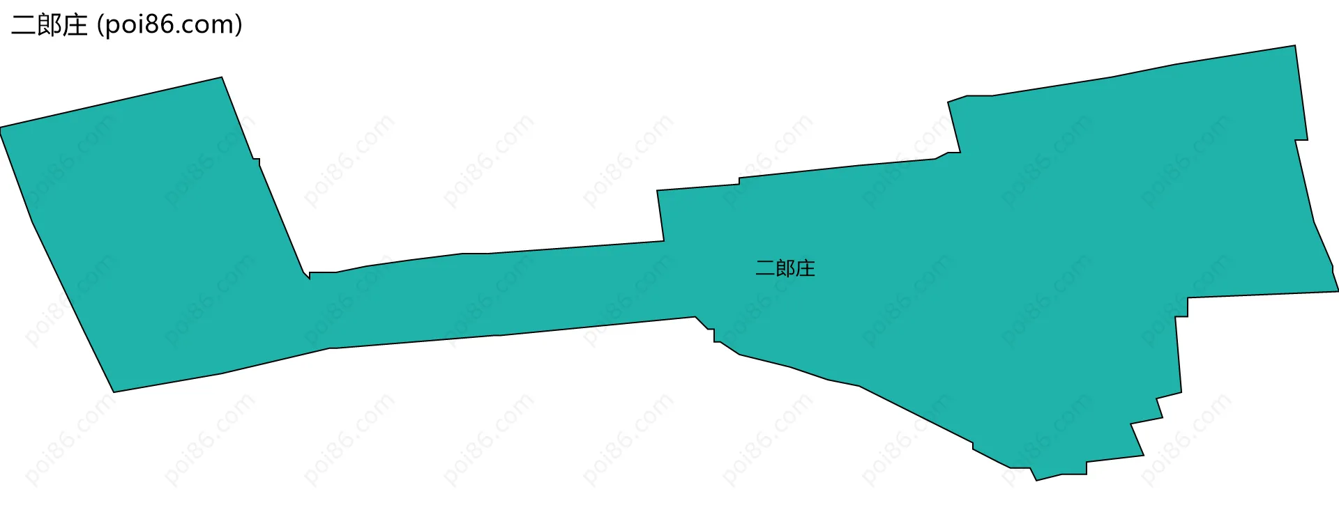 二郎庄边界地图
