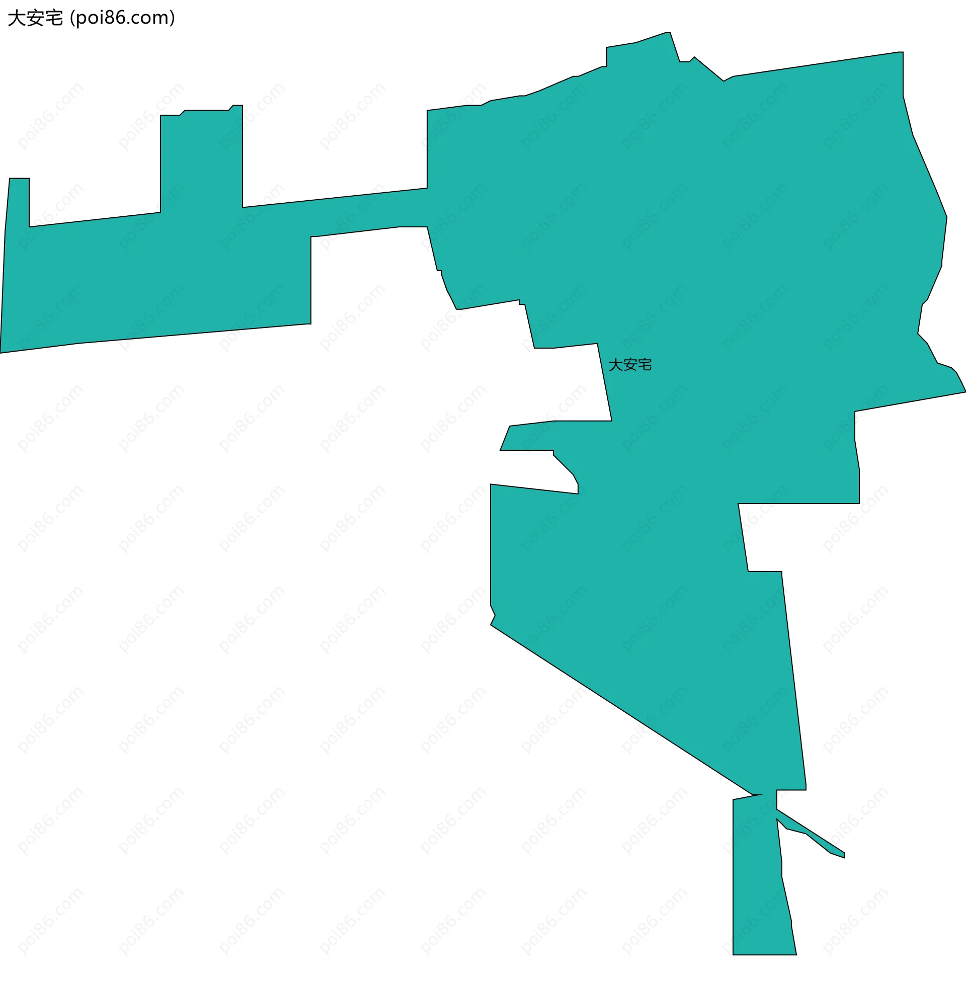 大安宅边界地图