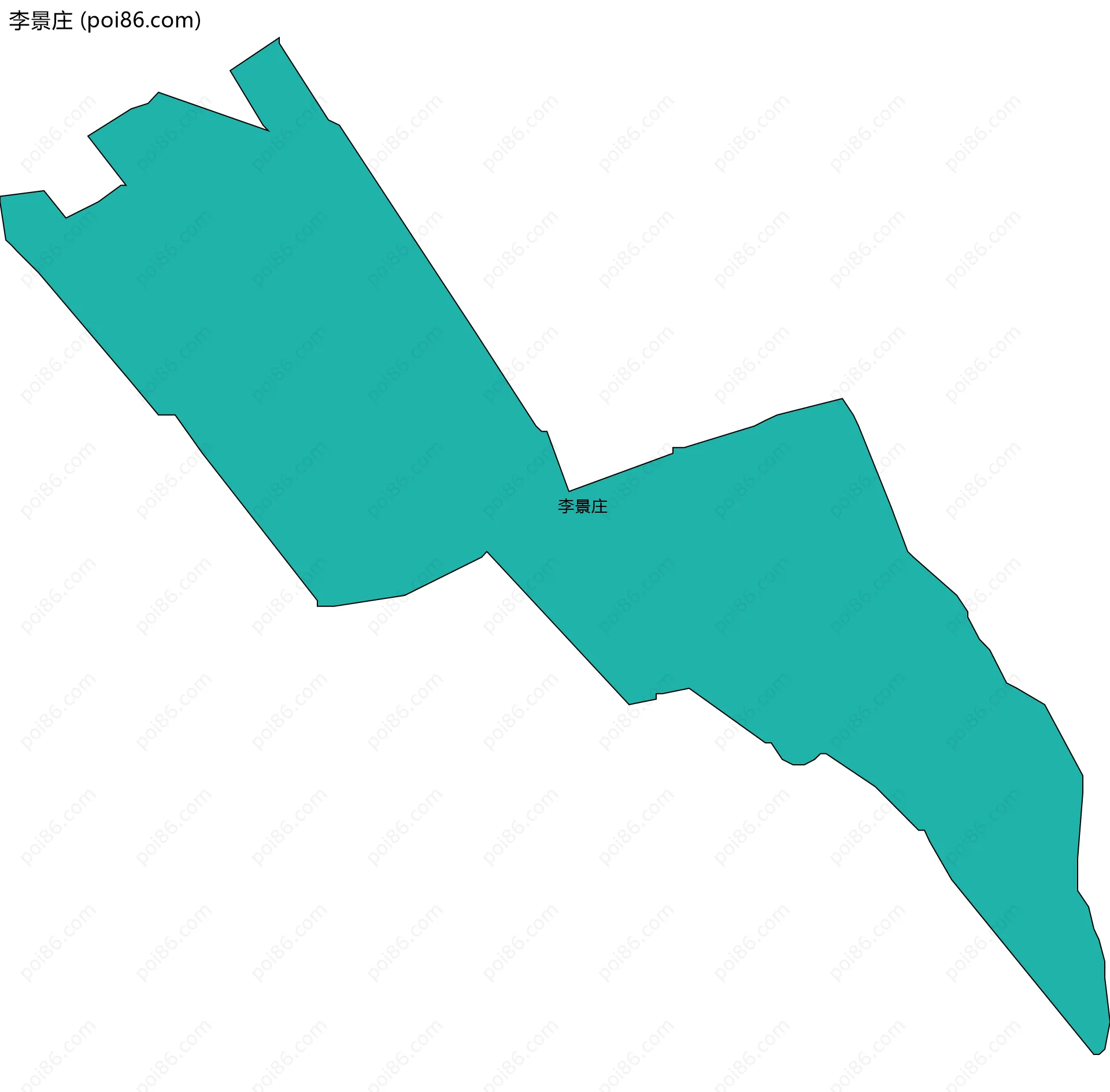 李景庄边界地图