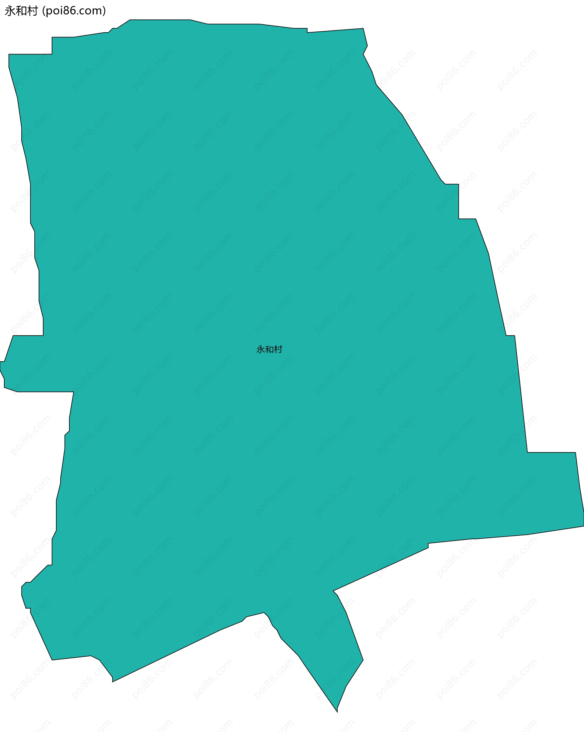 永和村边界地图