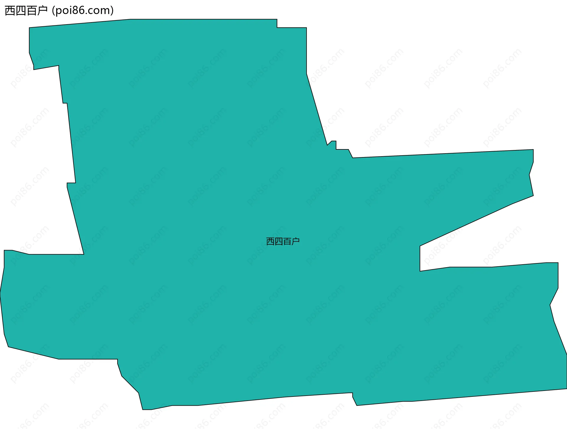 西四百户边界地图
