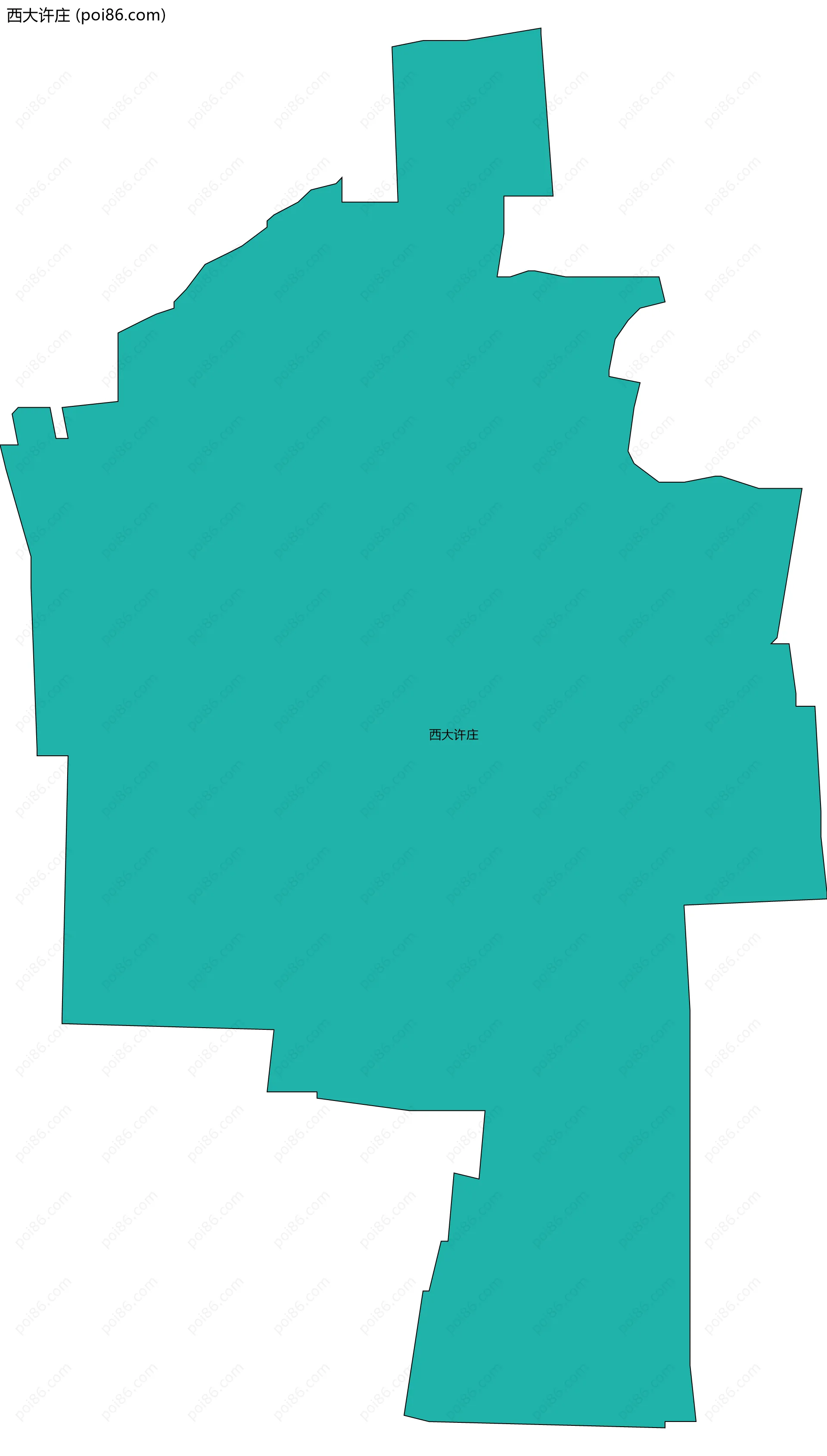 西大许庄边界地图