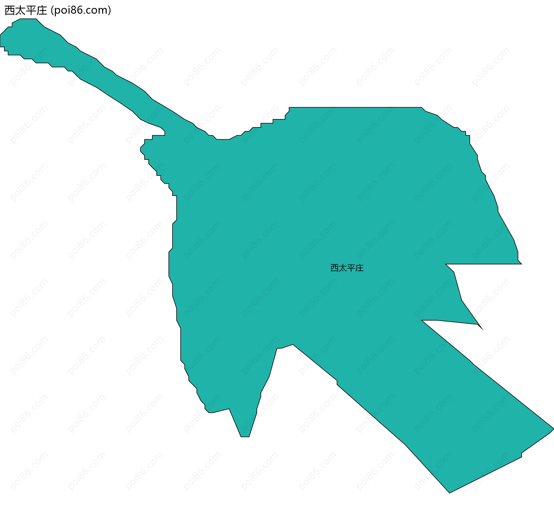 西太平庄边界地图