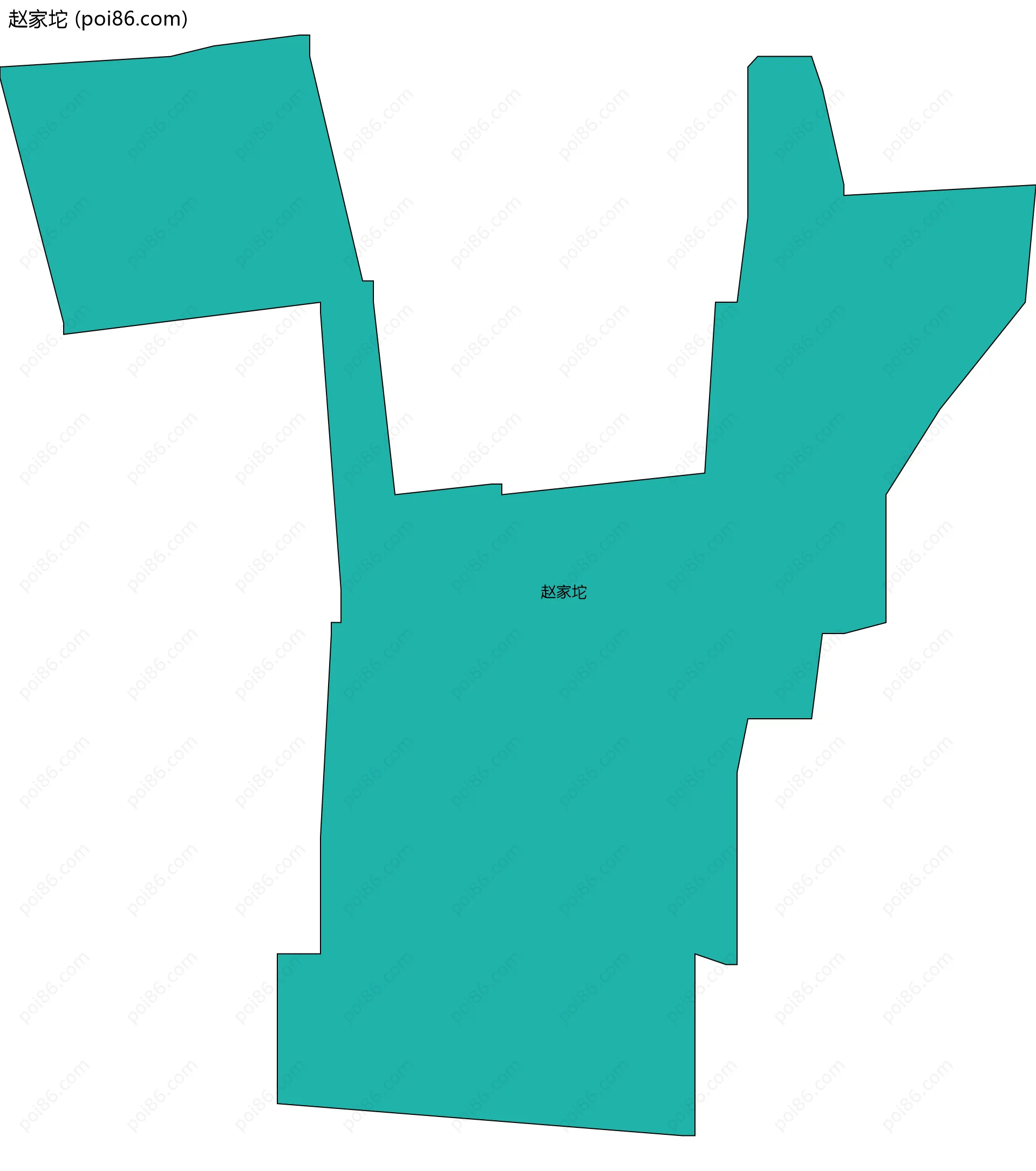 赵家坨边界地图