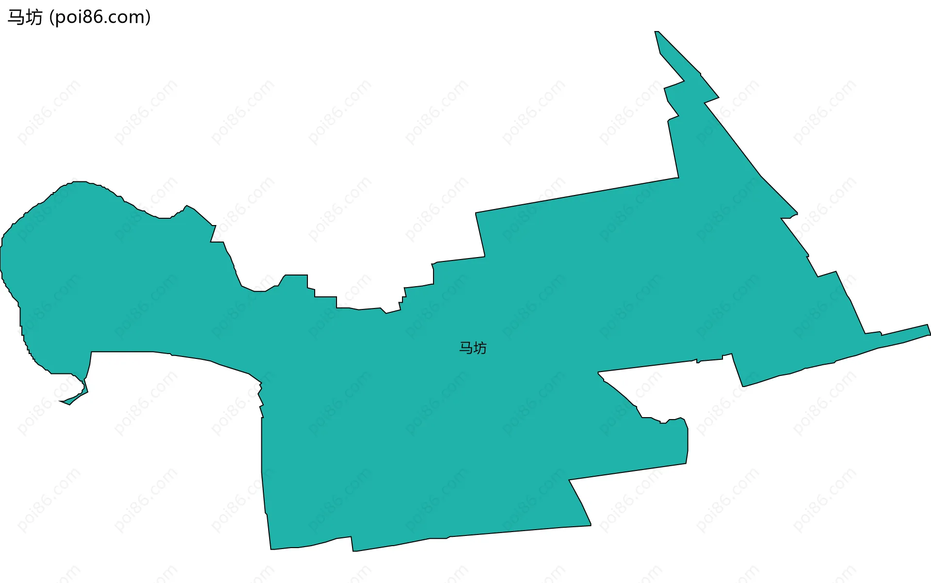 马坊边界地图