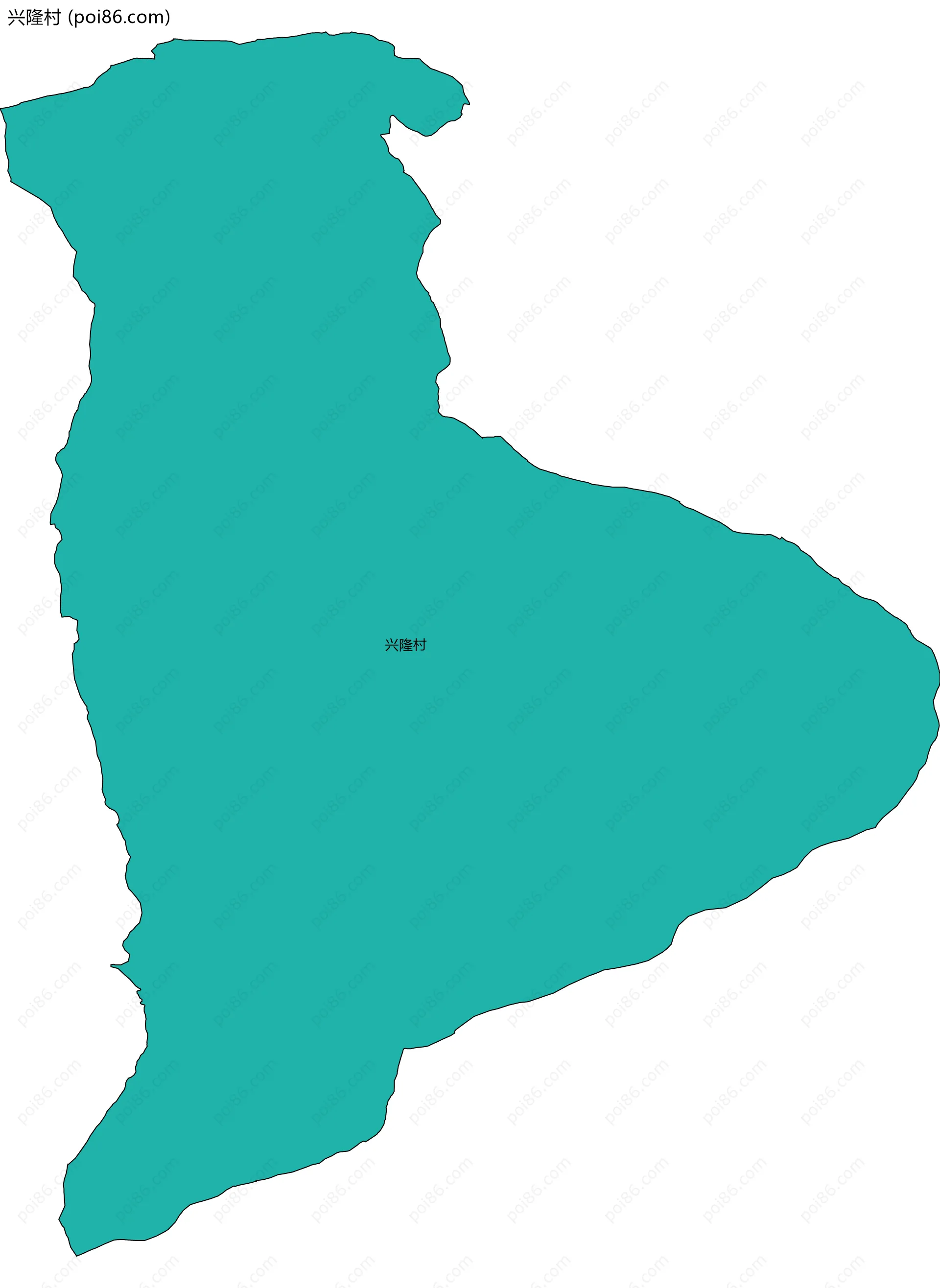 兴隆村边界地图