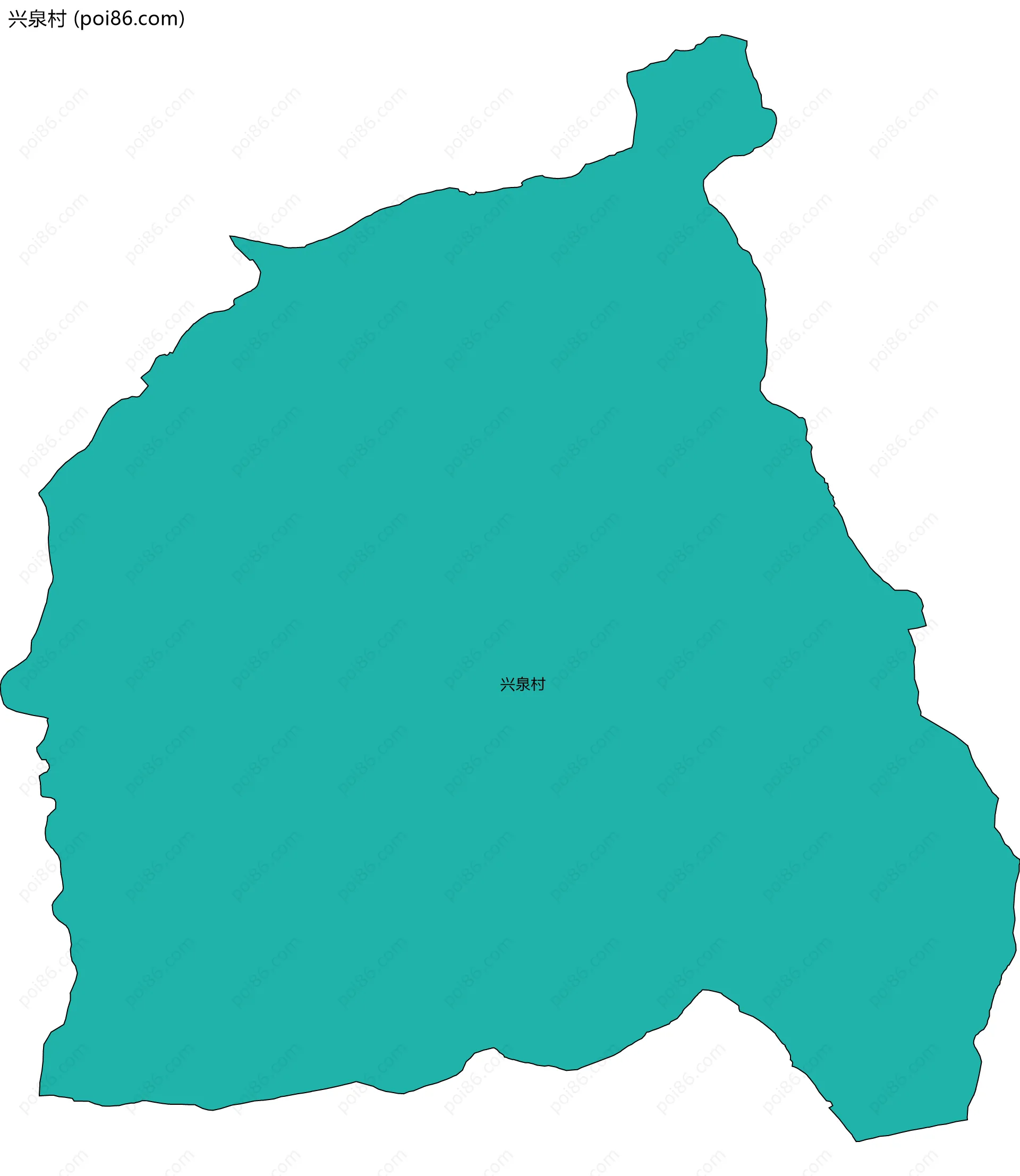 兴泉村边界地图