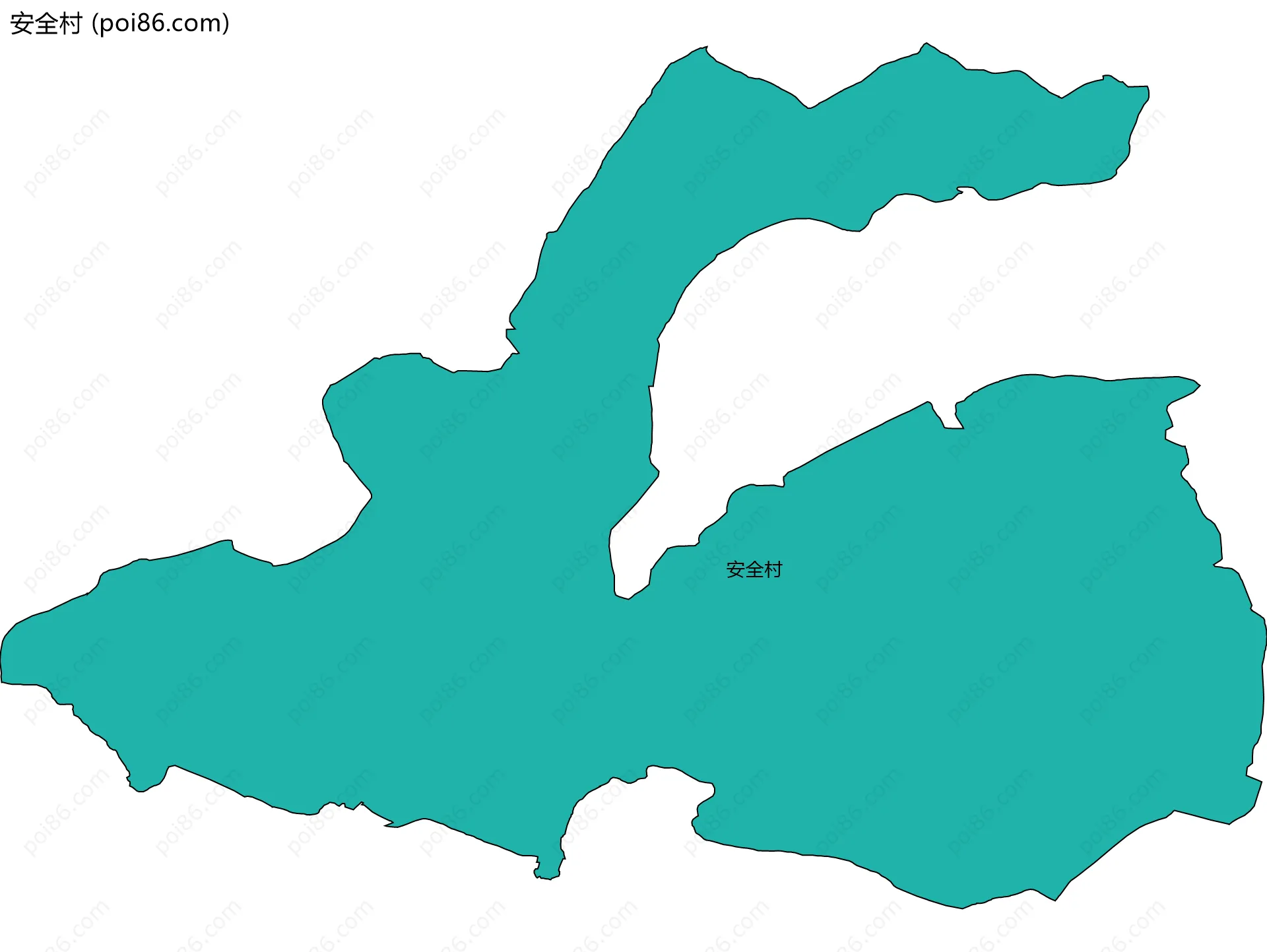 安全村边界地图