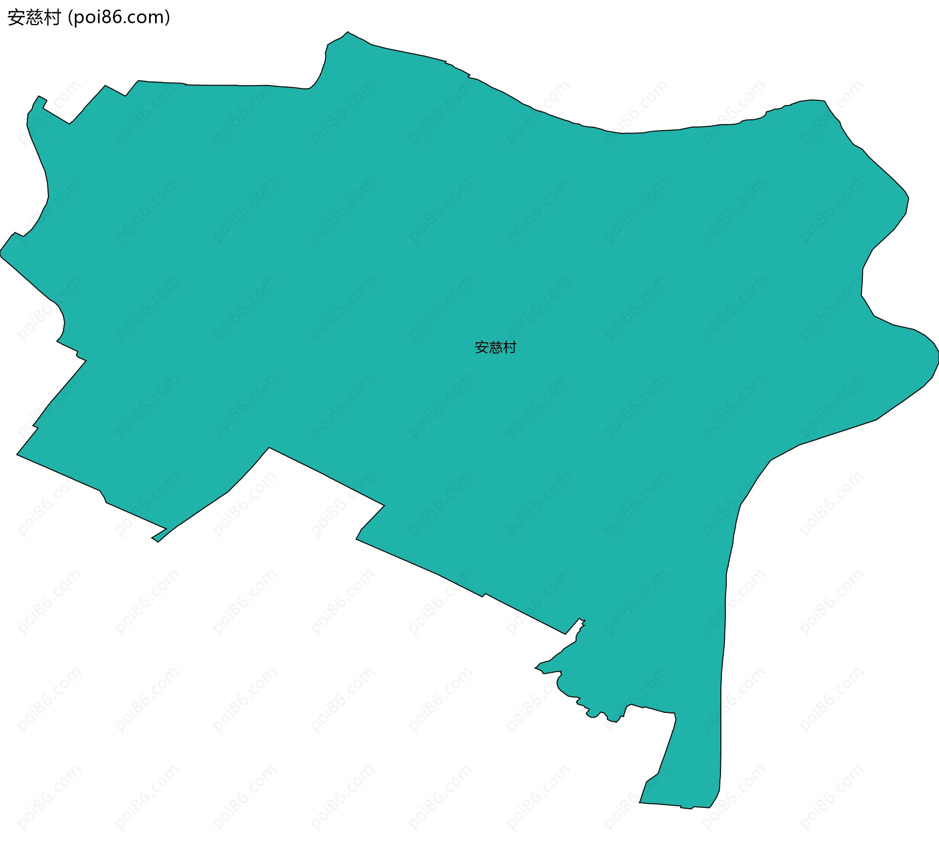 安慈村边界地图