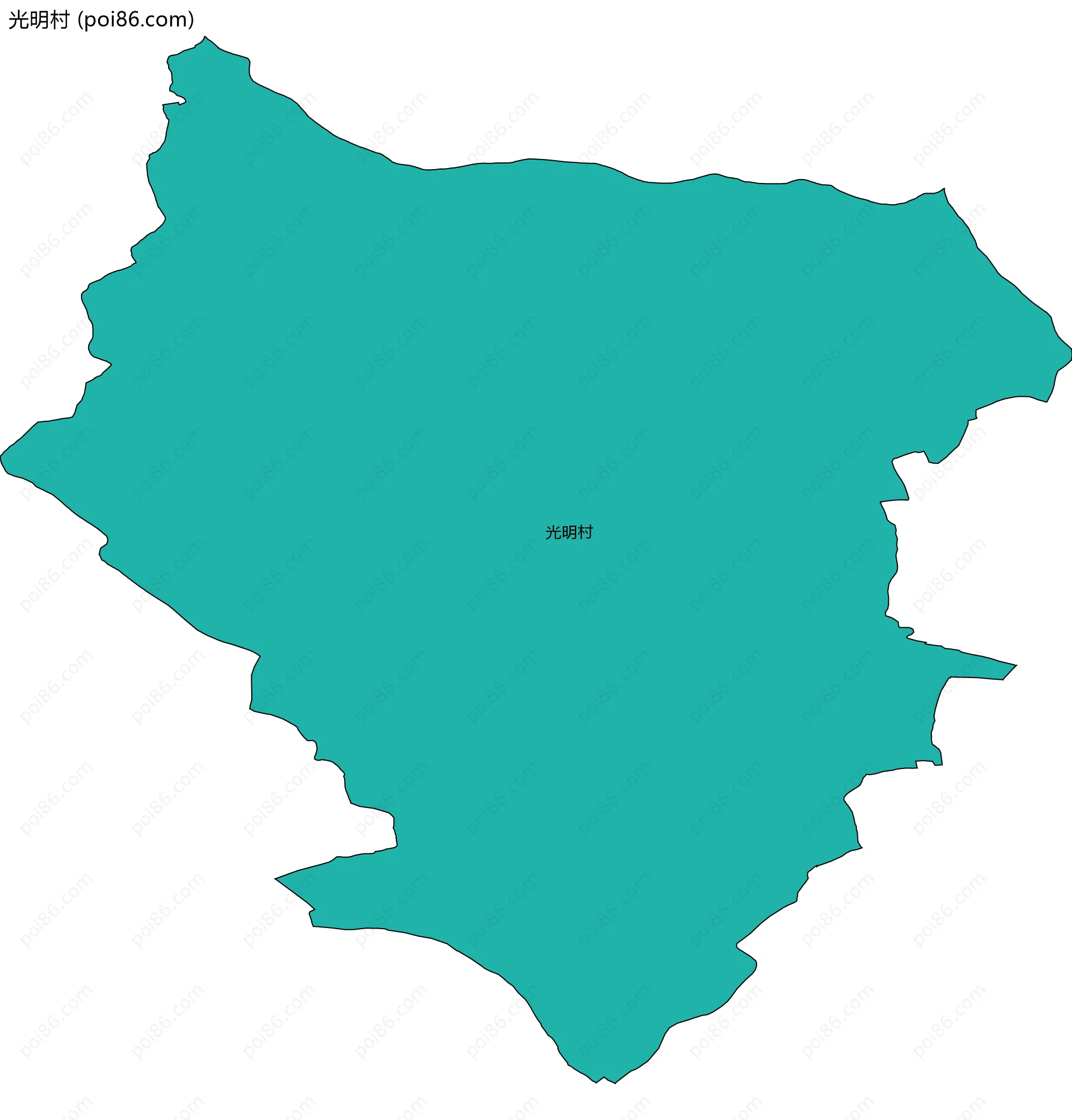 光明村边界地图